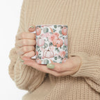 Fall Floral Pumpkin Ceramic Mug