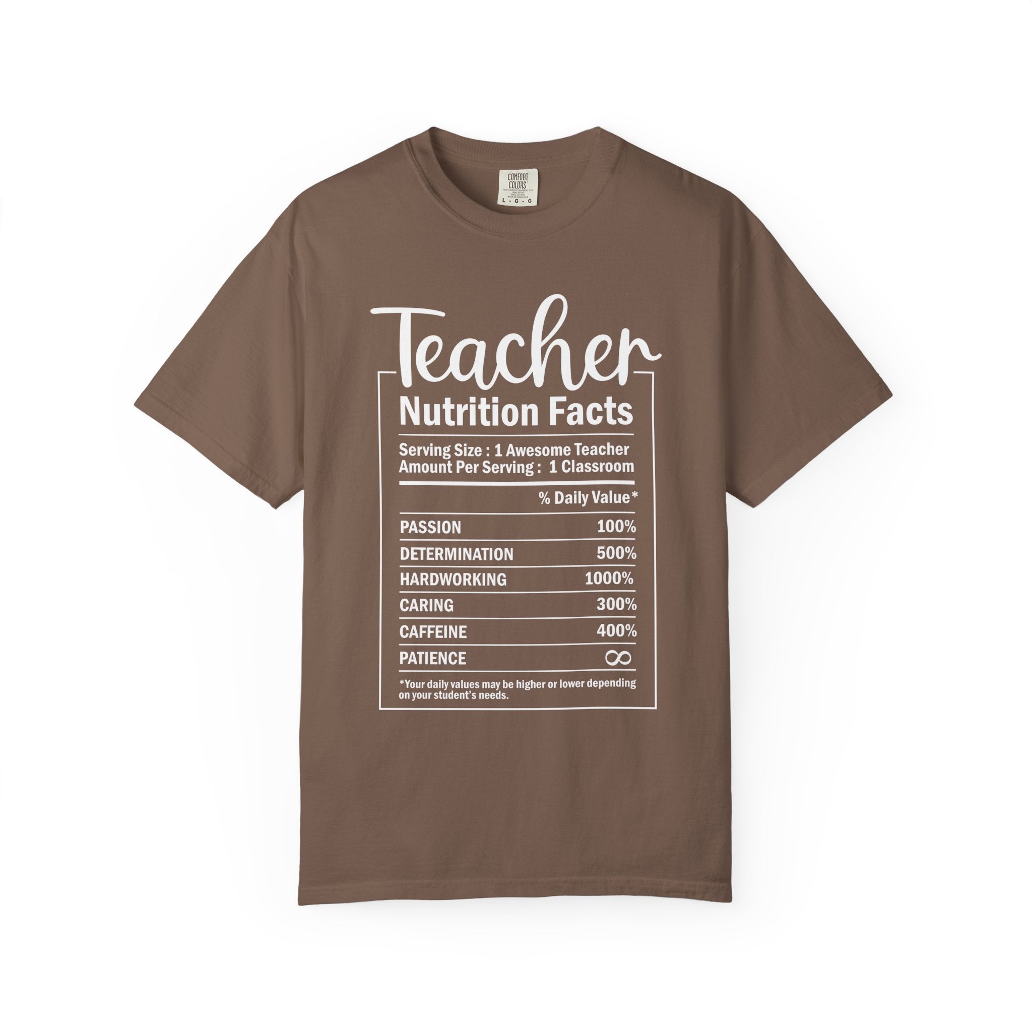 Teacher Nutrition Facts T-Shirt