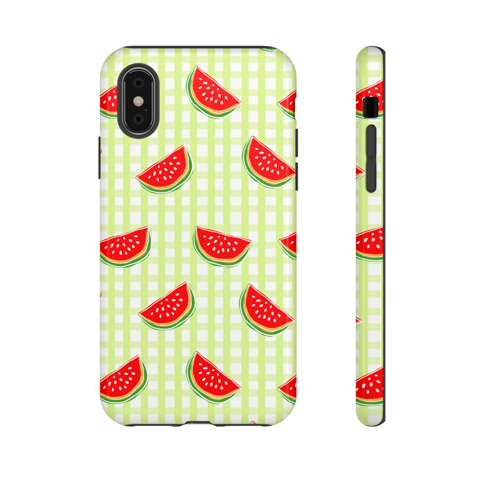 Green Plaided Pattern Watermelon