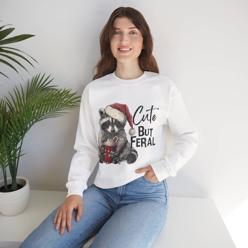 Cute But Feral Christmas Sweatshirt