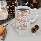 Fall Floral Pumpkin Ceramic Mug
