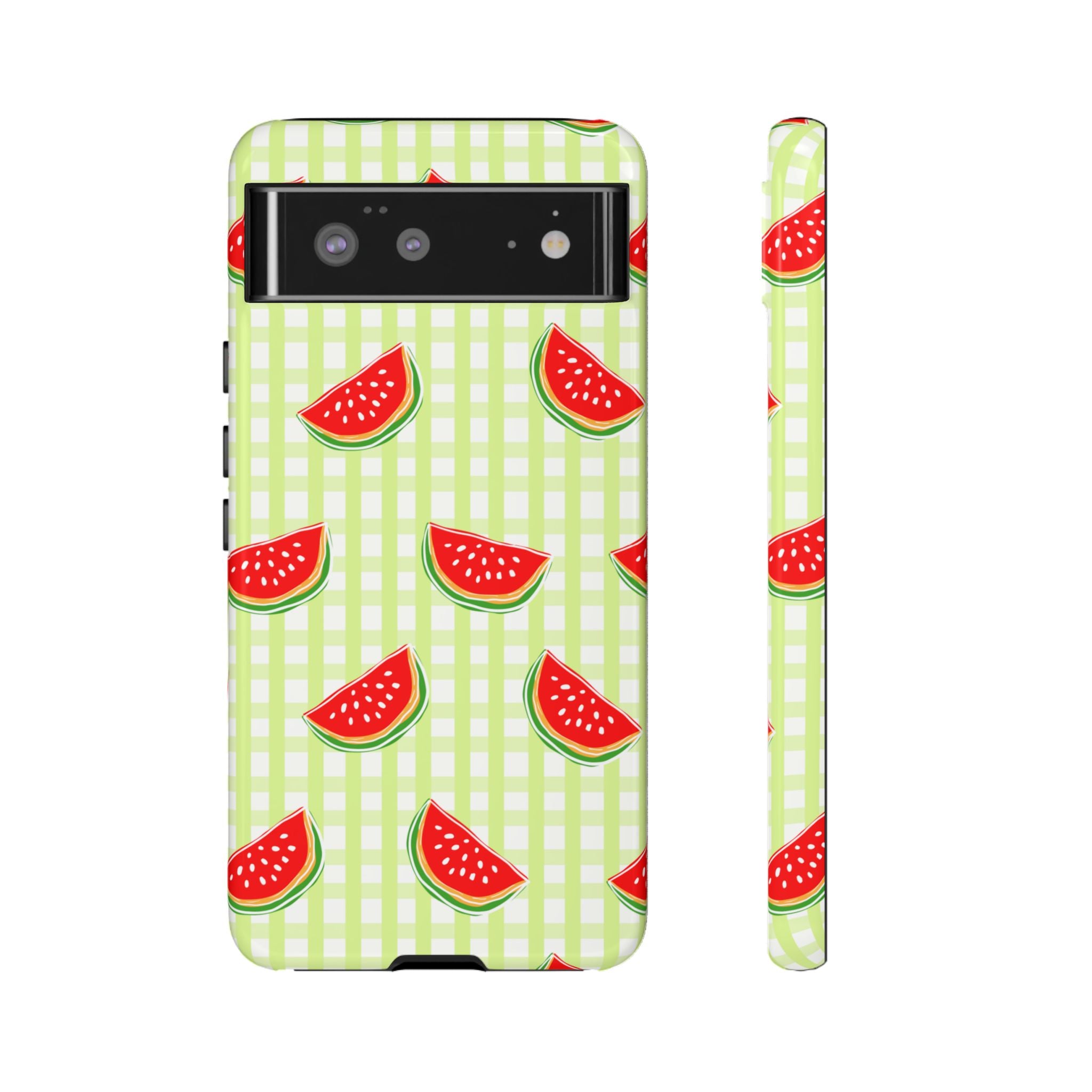 Green Plaided Pattern Watermelon