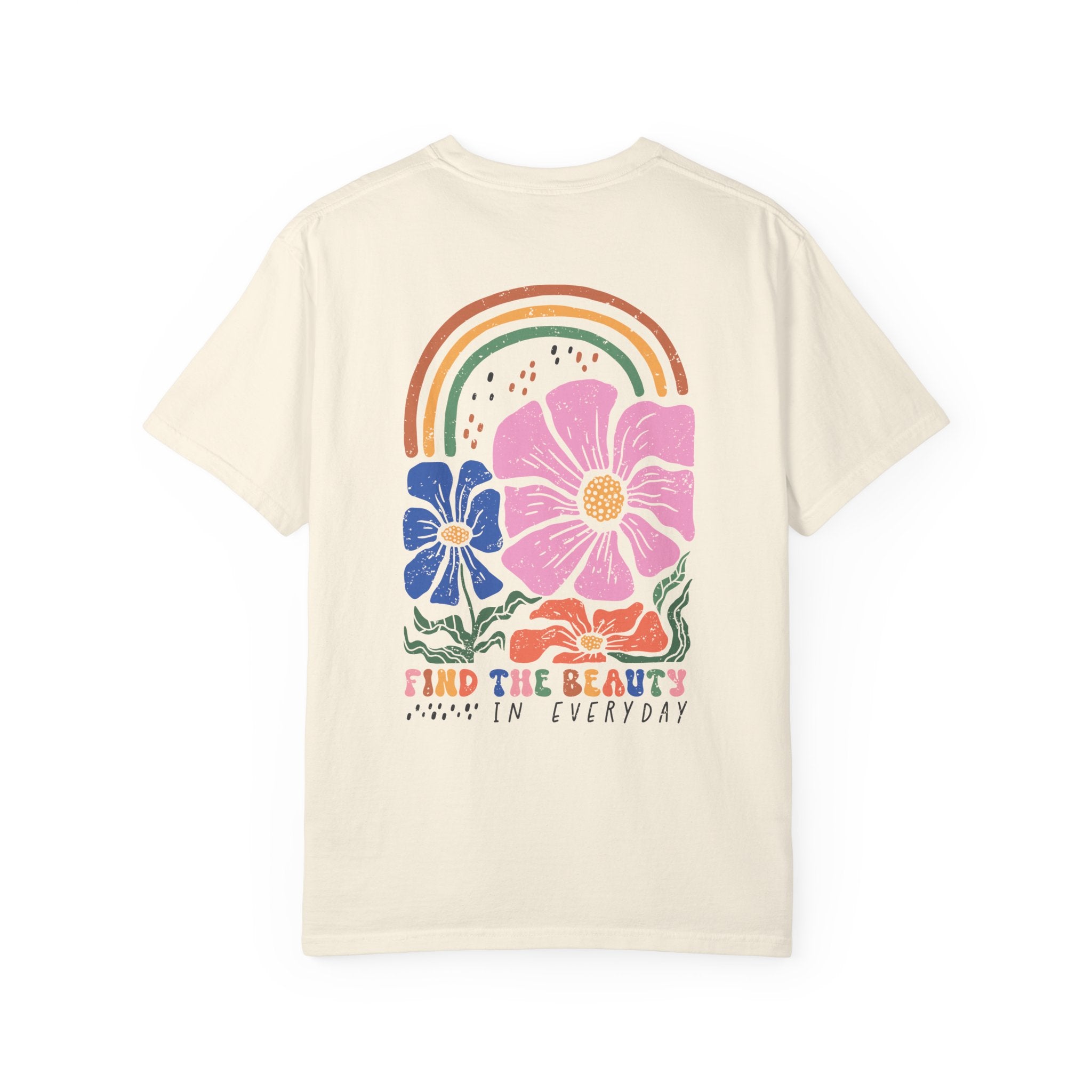 Garment-Dyed T-Shirt with Positive Vibes