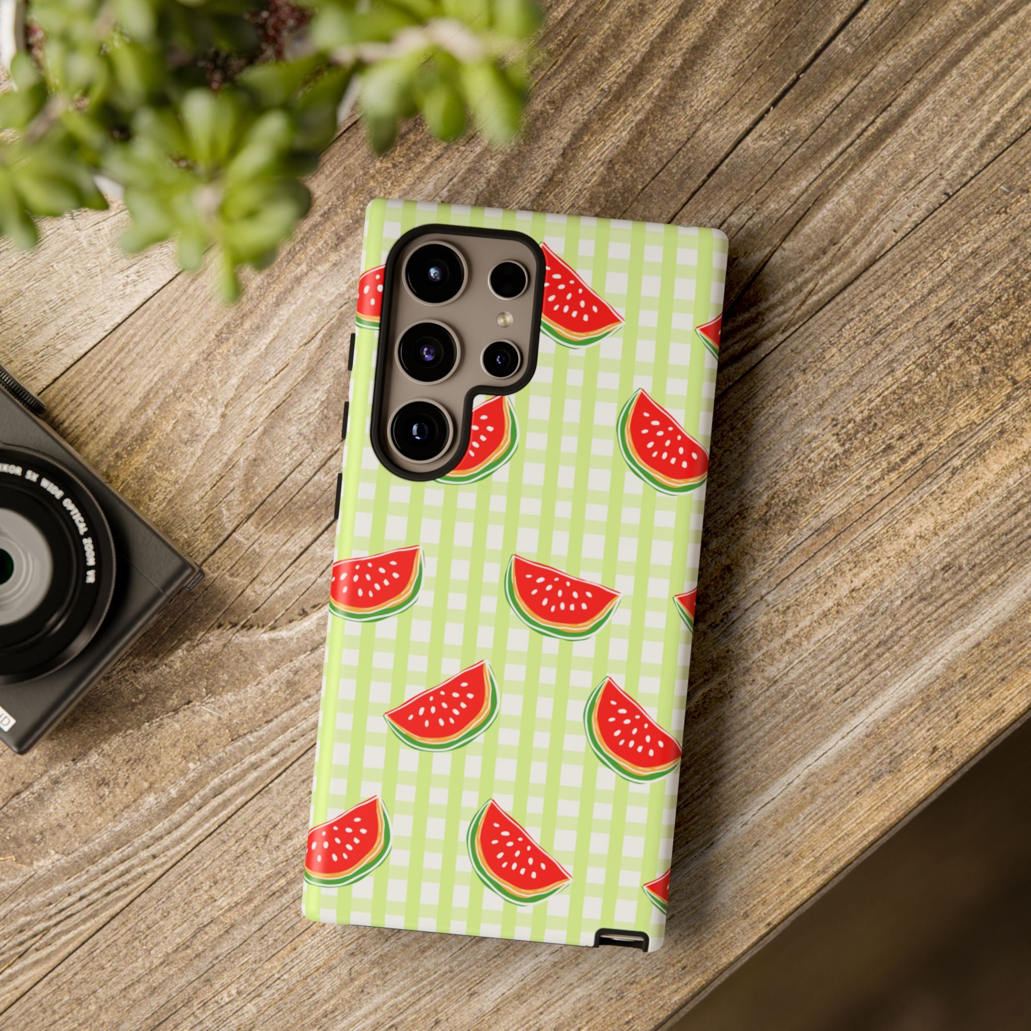 Green Plaided Pattern Watermelon