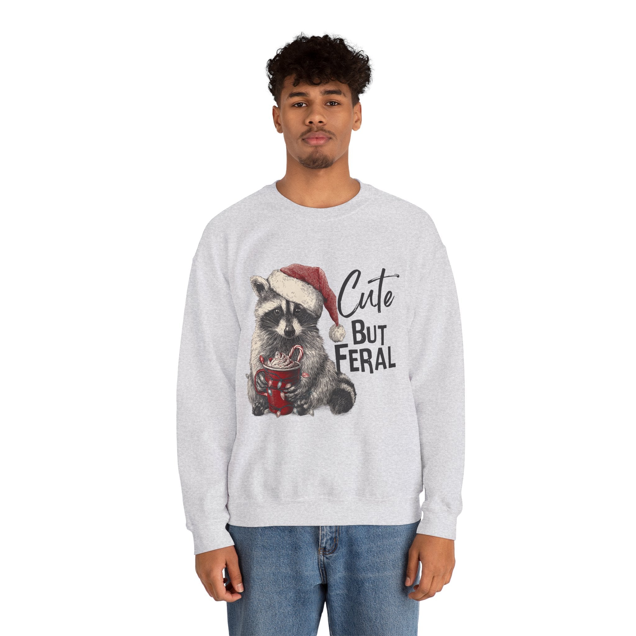 Cute But Feral Christmas Sweatshirt
