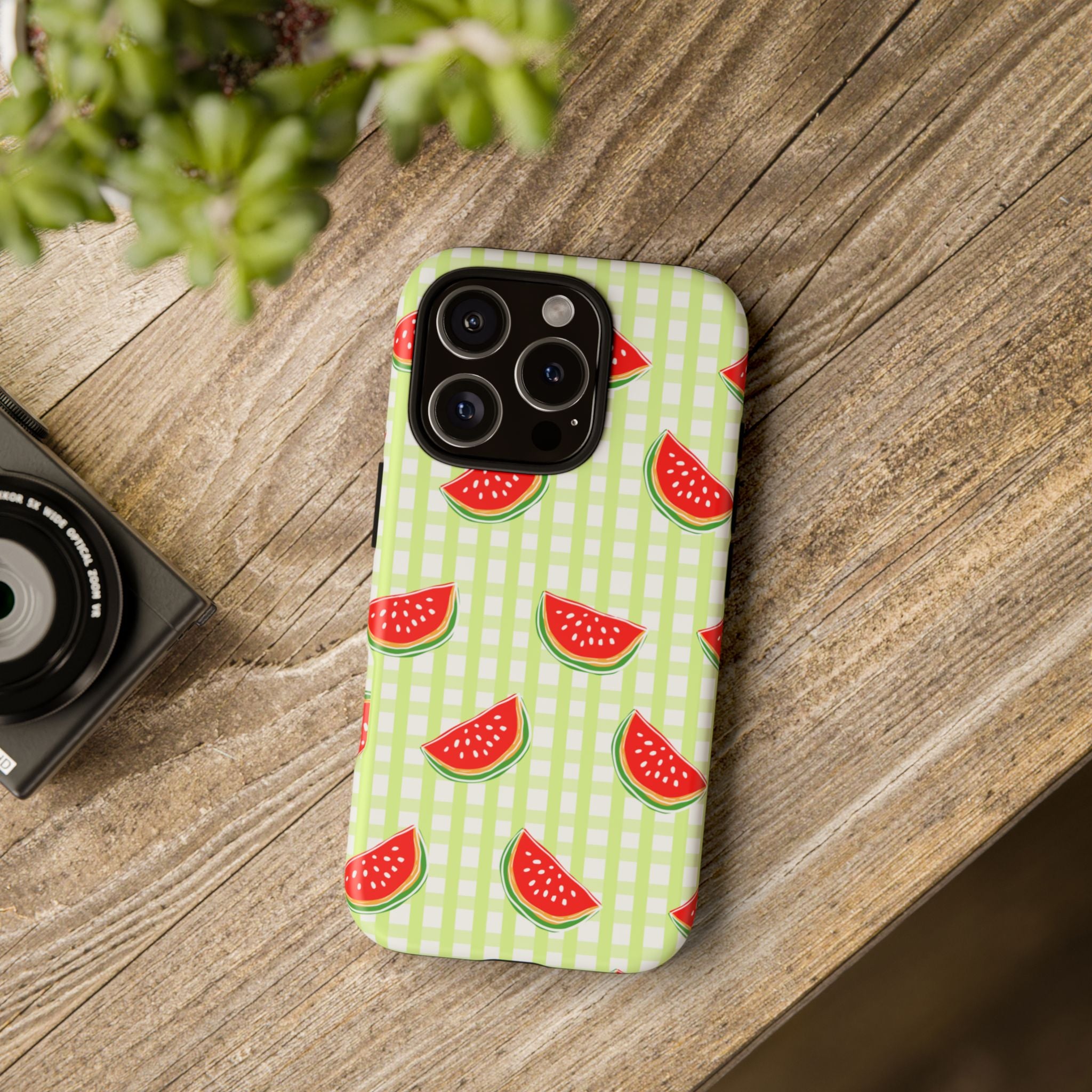 Green Plaided Pattern Watermelon