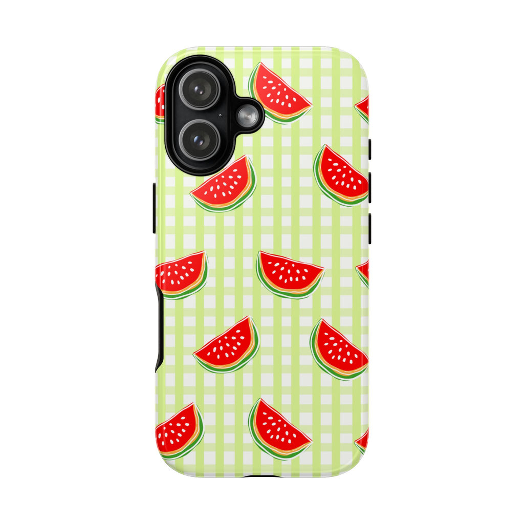 Green Plaided Pattern Watermelon