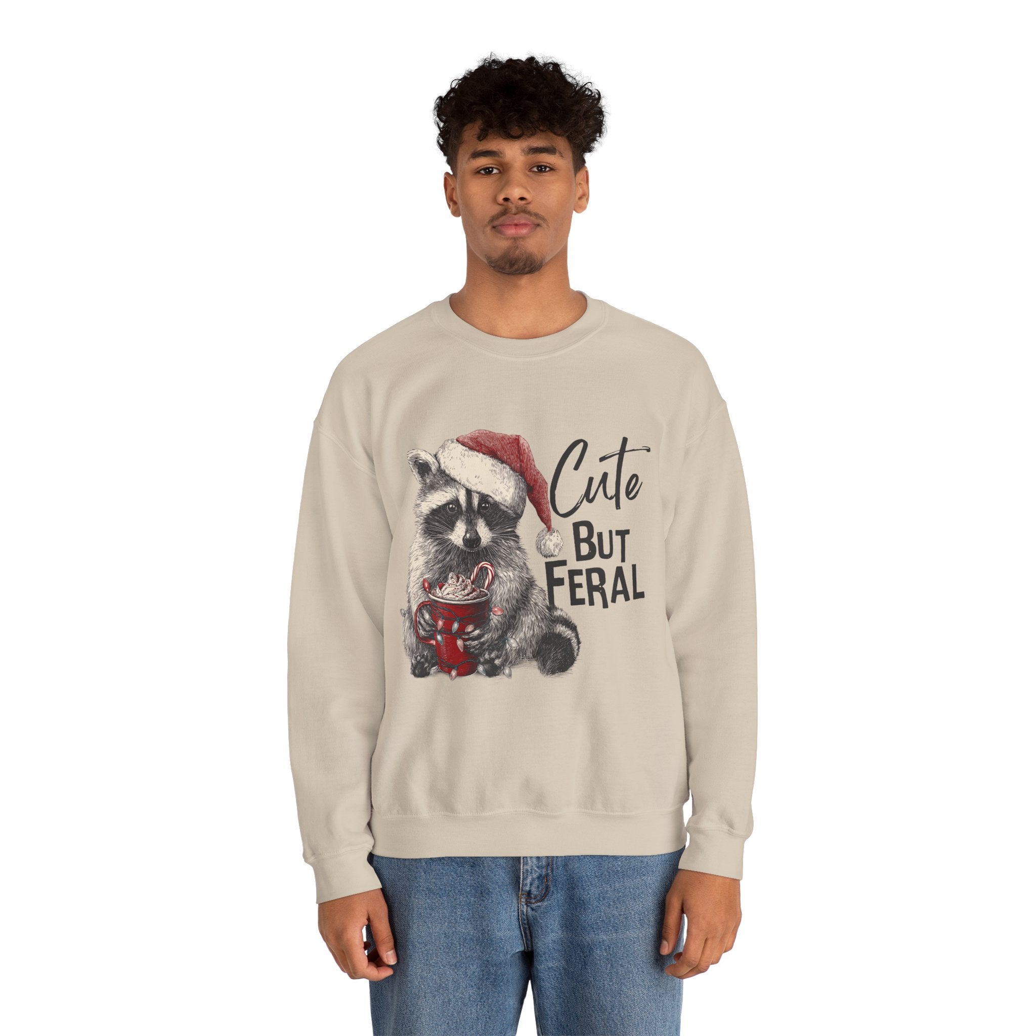 Cute But Feral Christmas Sweatshirt