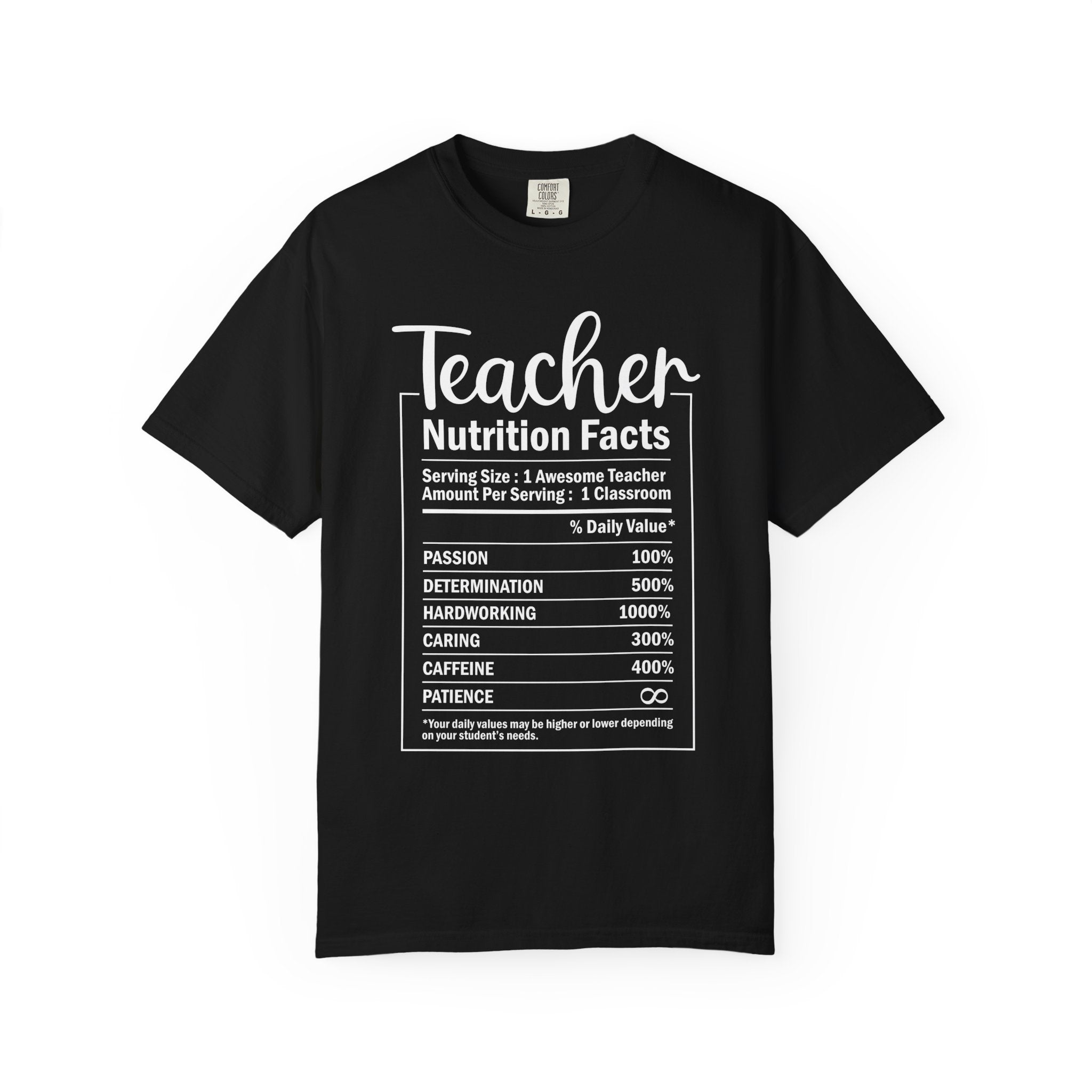 Teacher Nutrition Facts T-Shirt