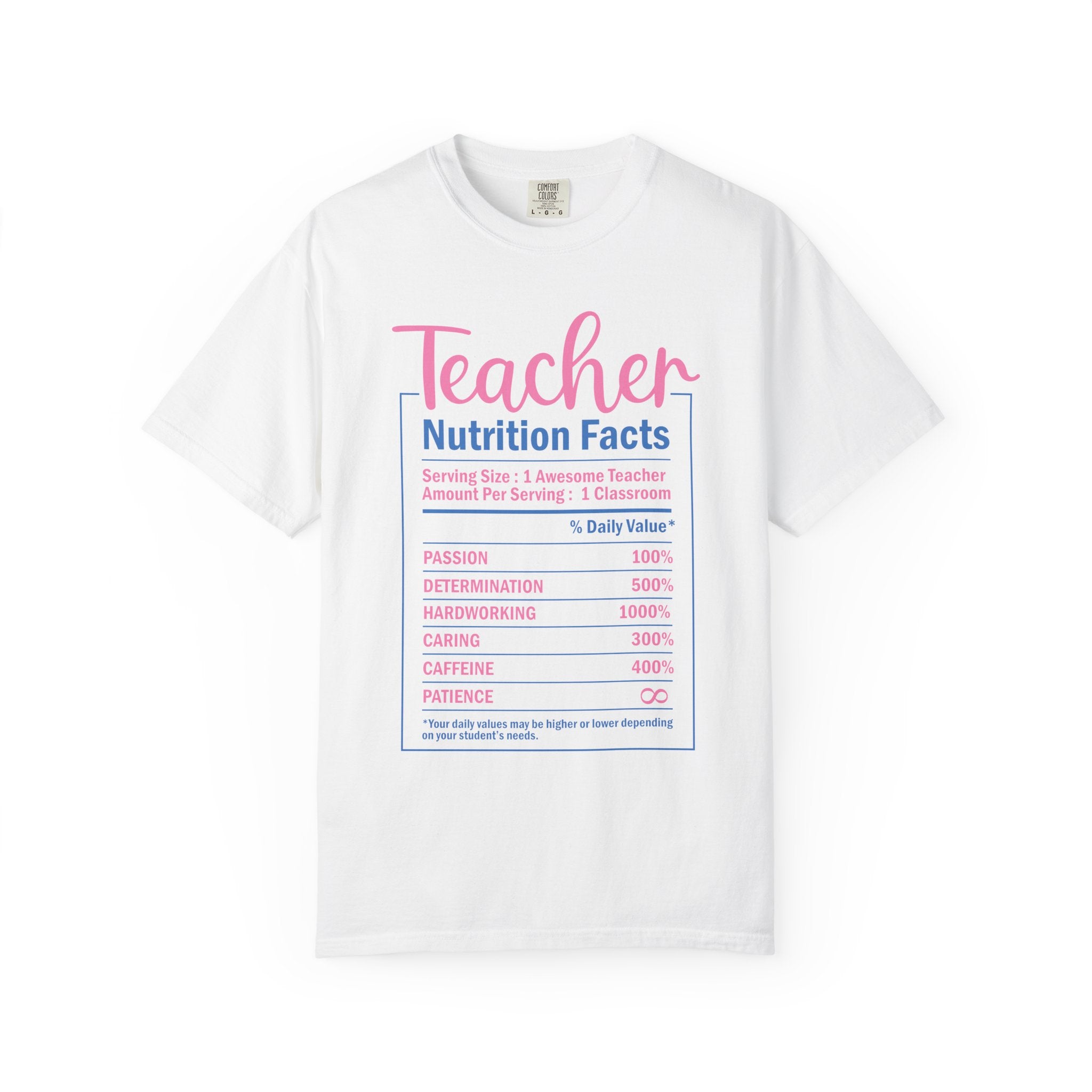 Teacher Nutrition Facts T-Shirt