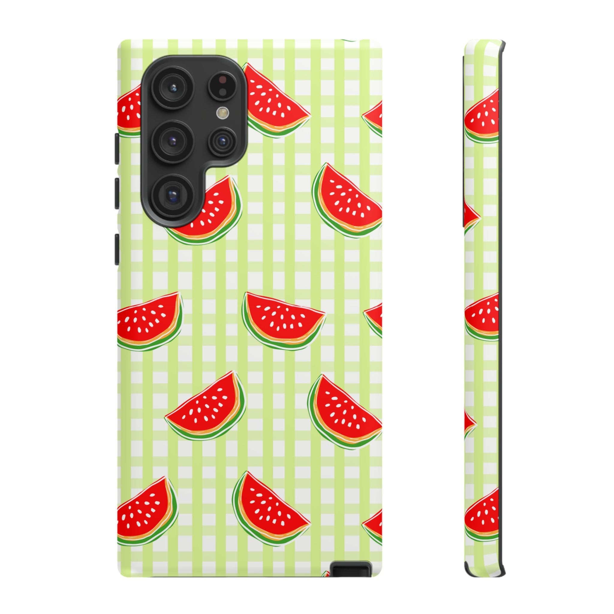 Green Plaided Pattern Watermelon