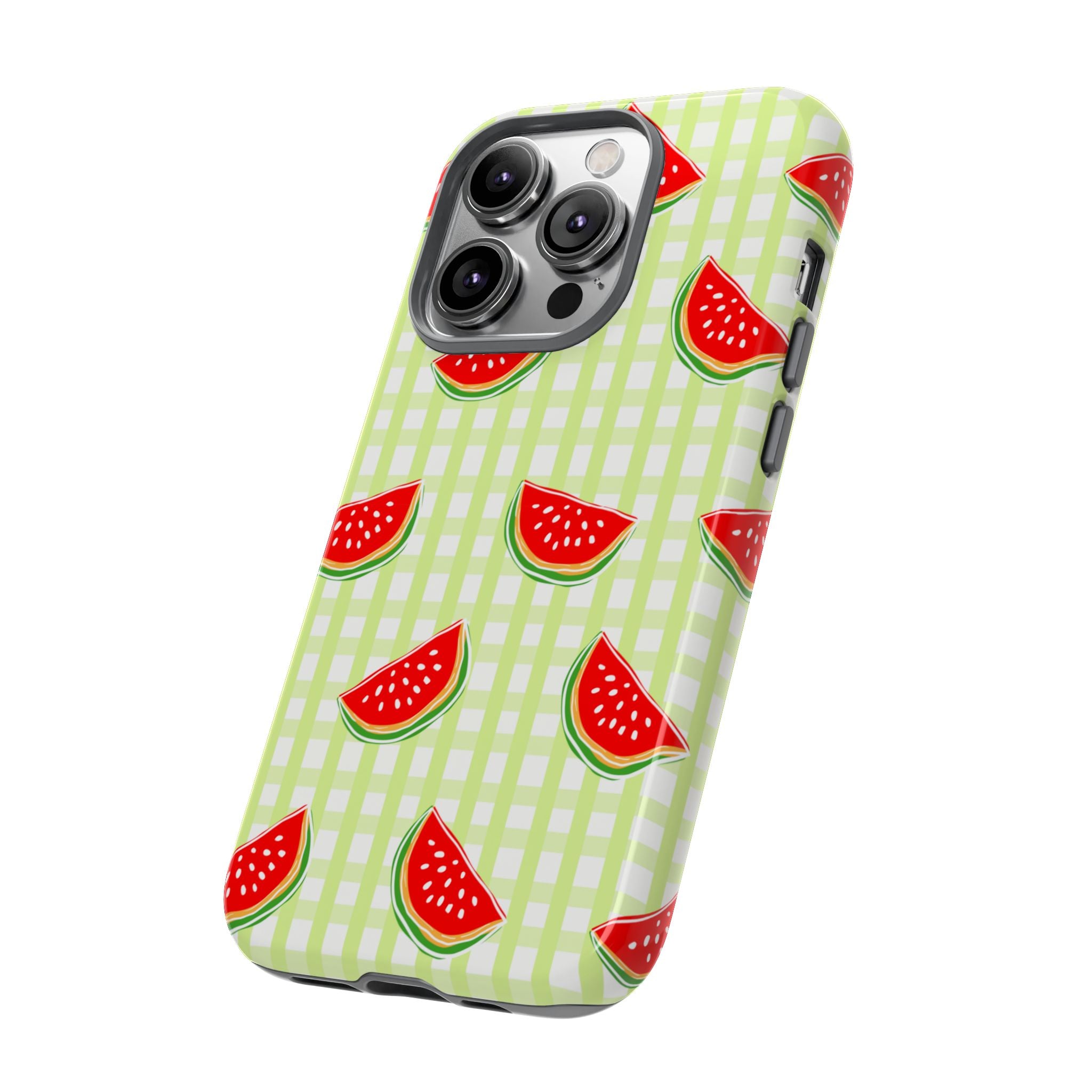 Green Plaided Pattern Watermelon
