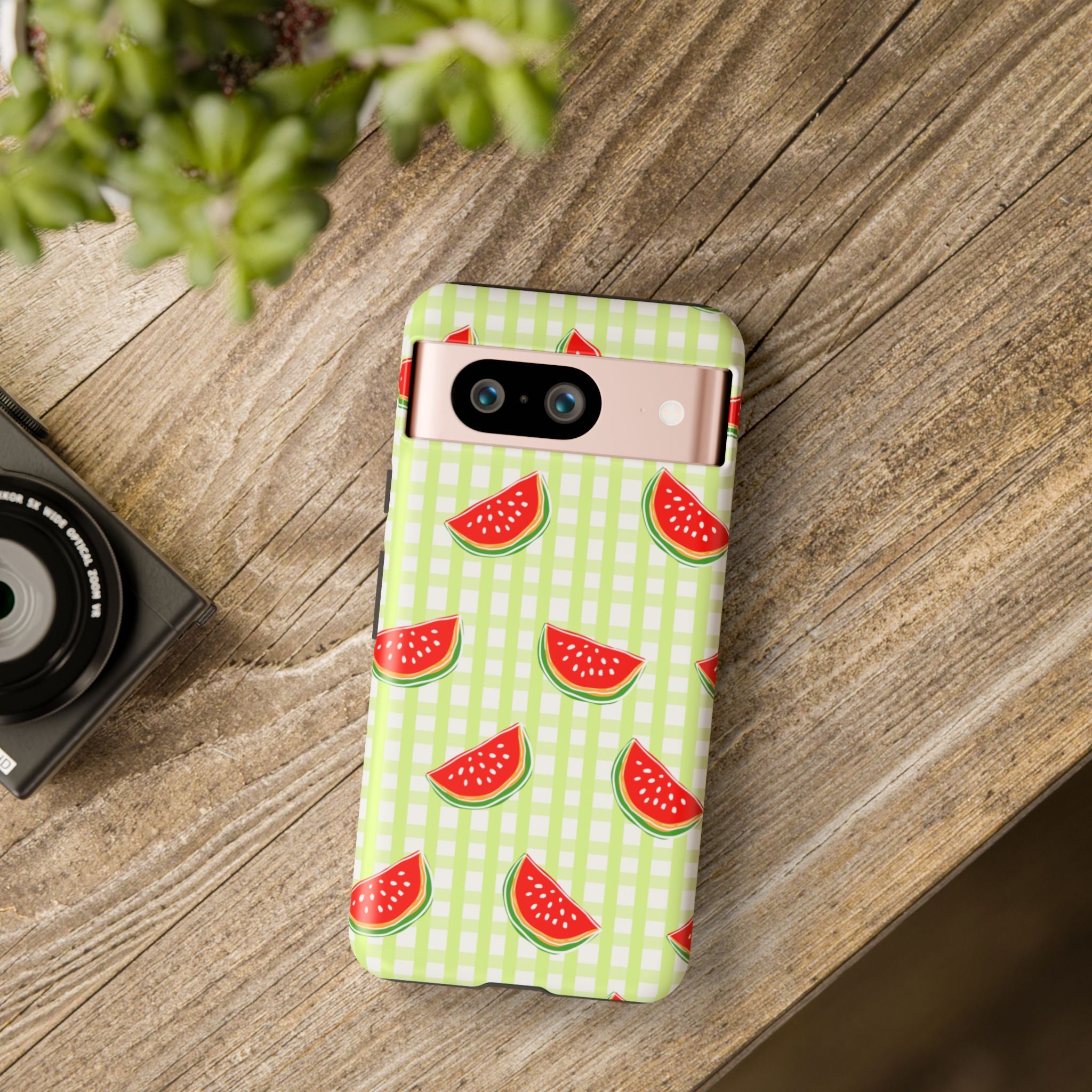 Green Plaided Pattern Watermelon