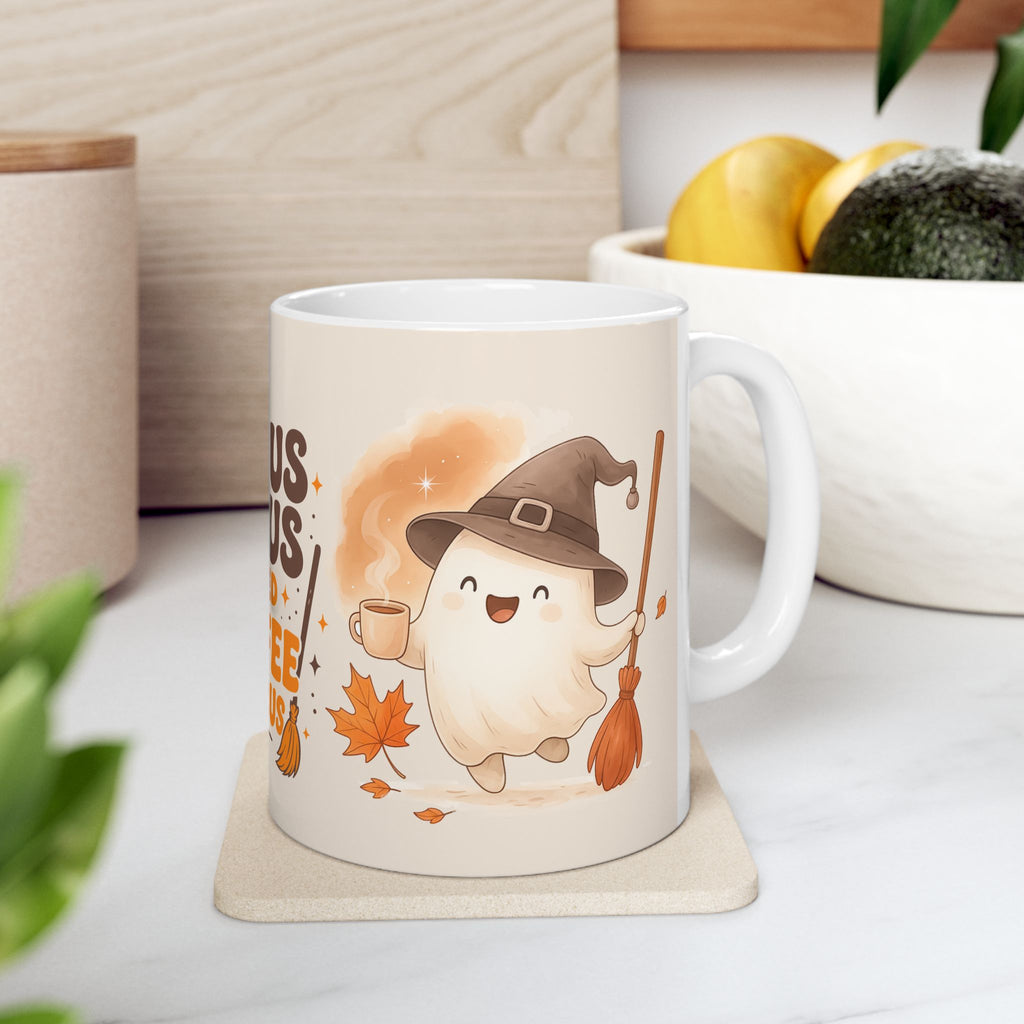 Spooky Coffee Mug with Hocus Pocus Design