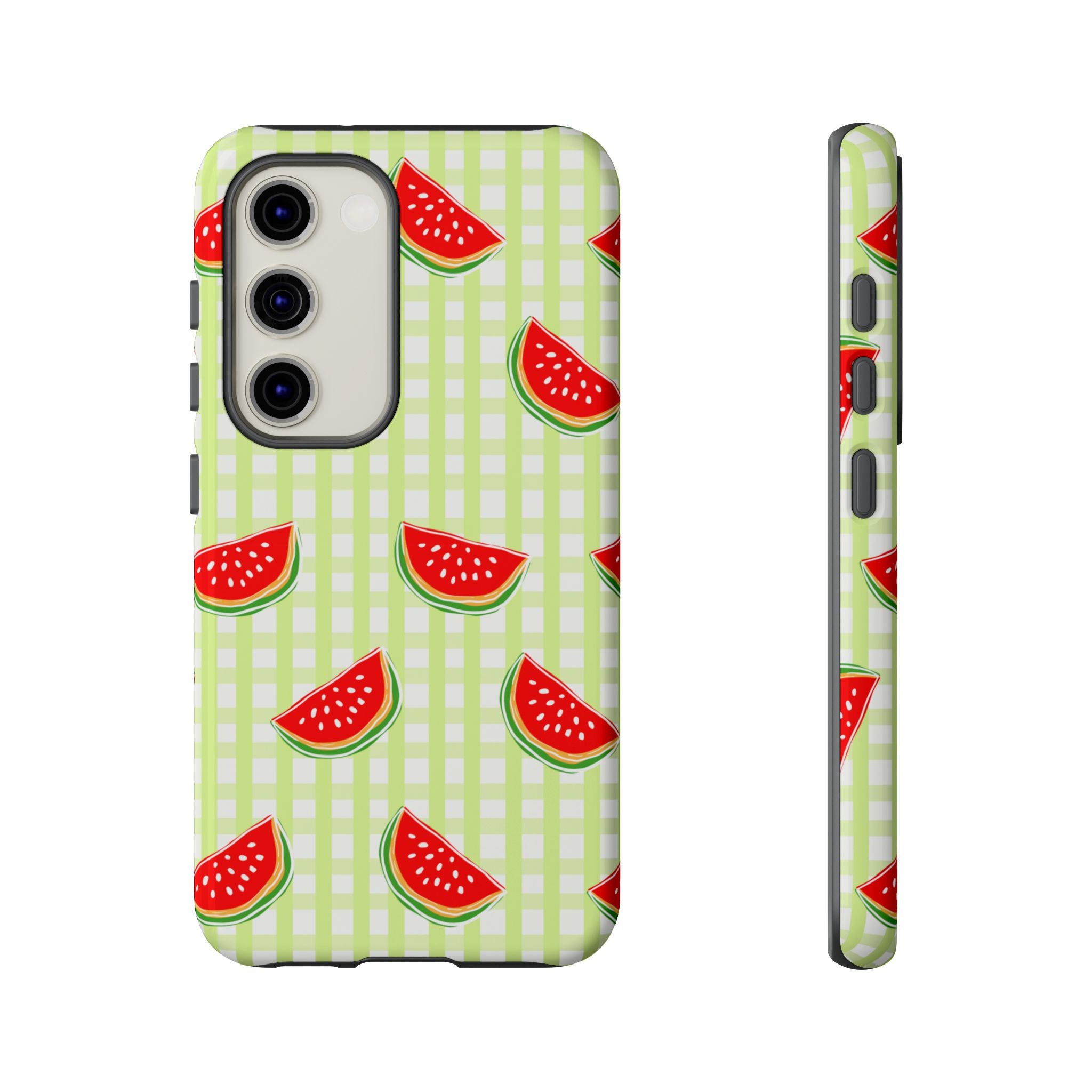 Green Plaided Pattern Watermelon