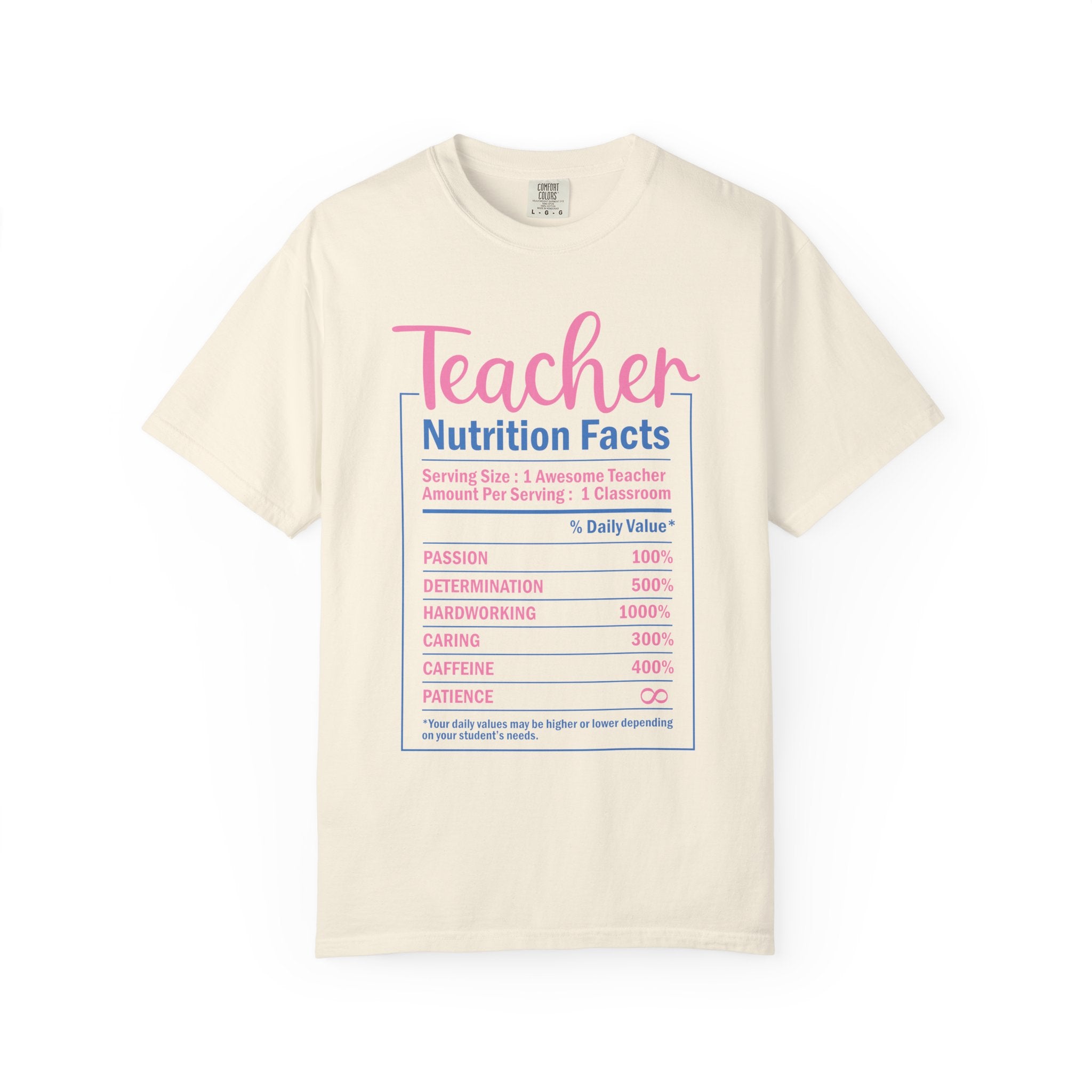 Teacher Nutrition Facts T-Shirt
