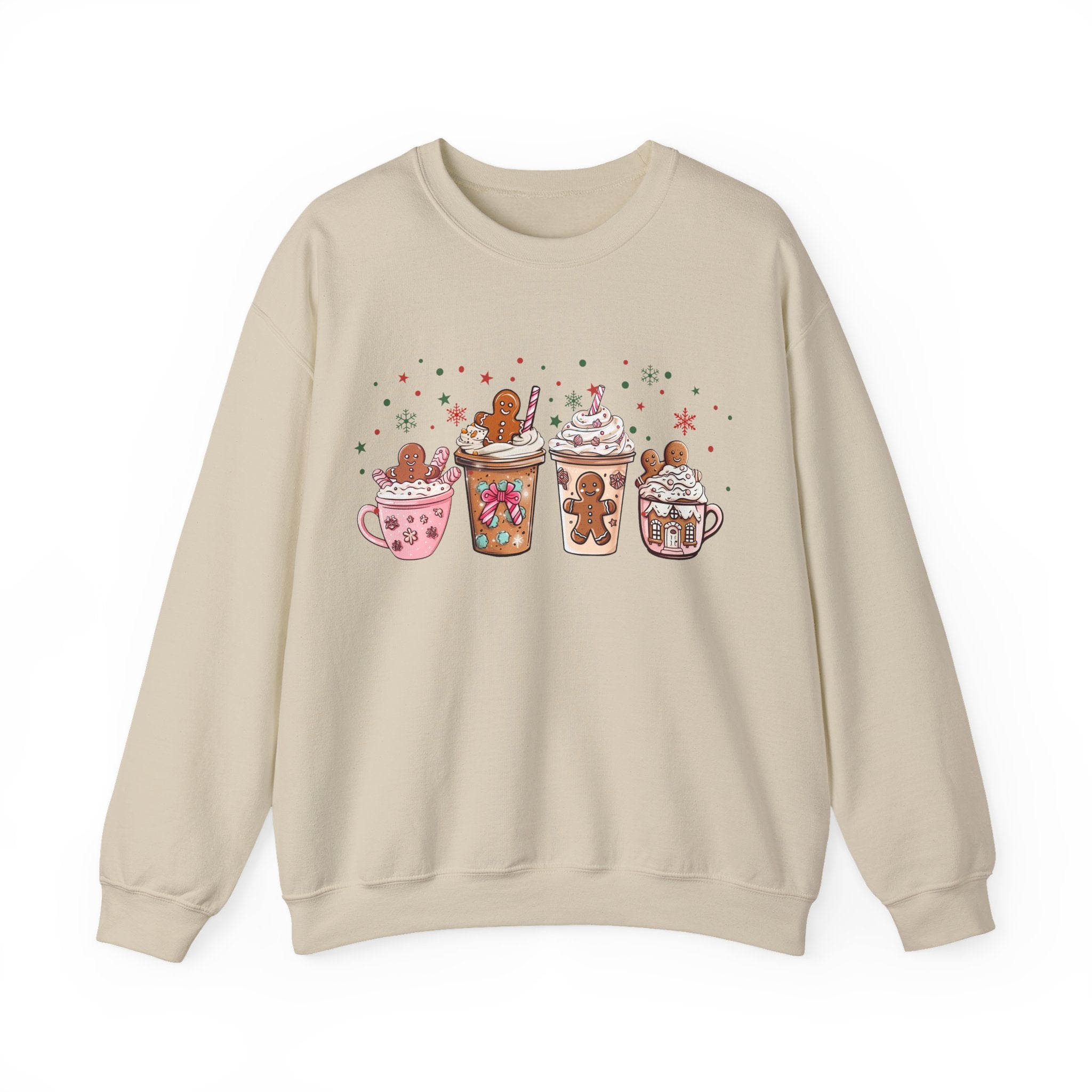 Cozy Holiday Sweatshirt with Gingerbread Design
