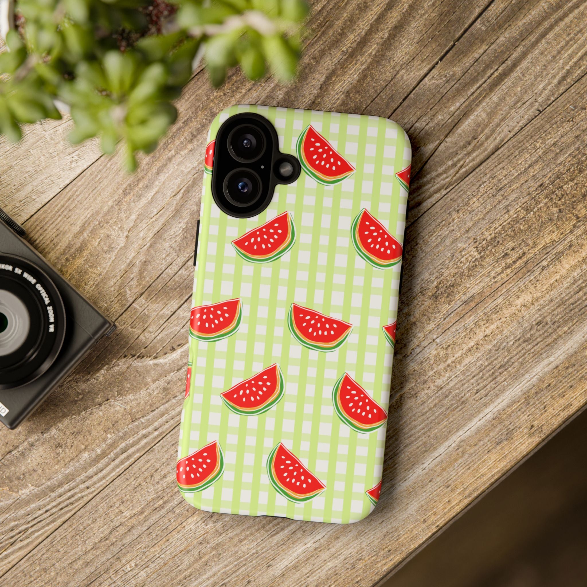 Green Plaided Pattern Watermelon