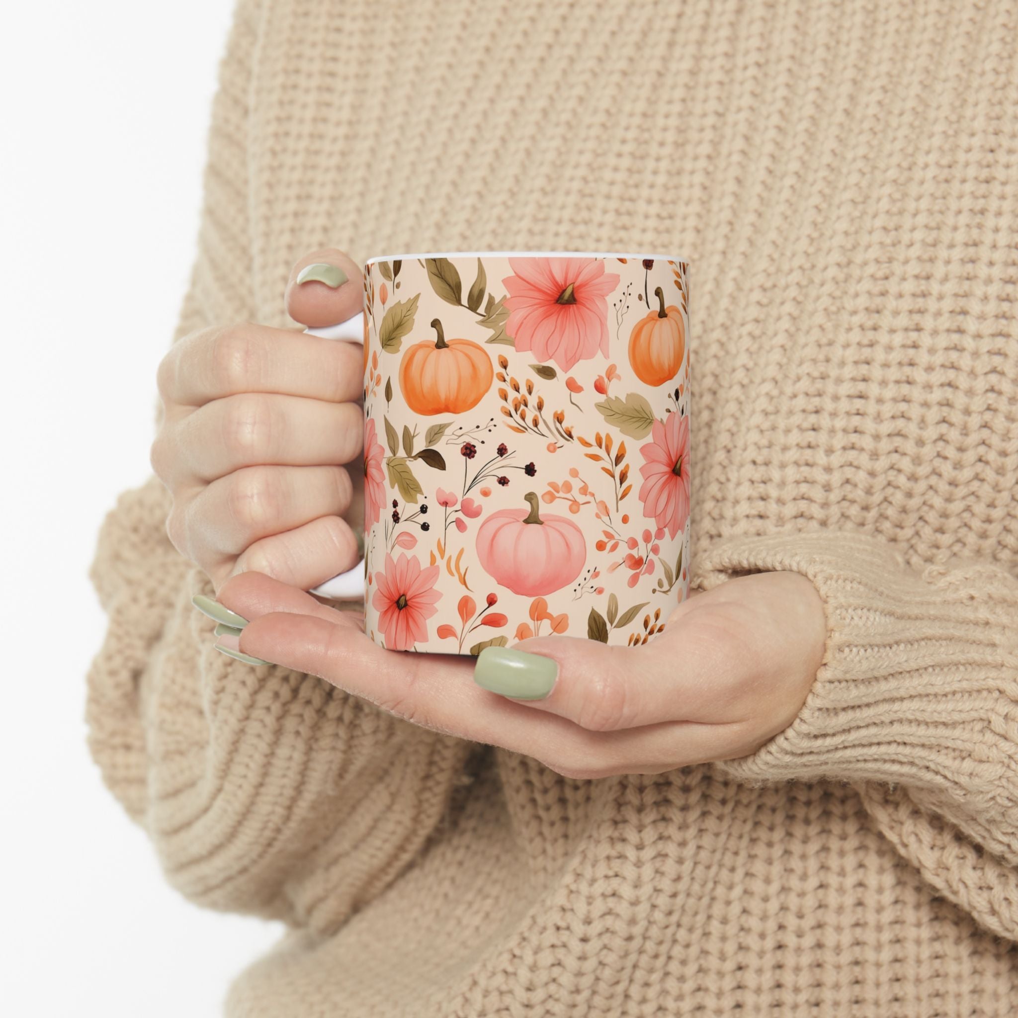 Autumn Floral Ceramic Mug