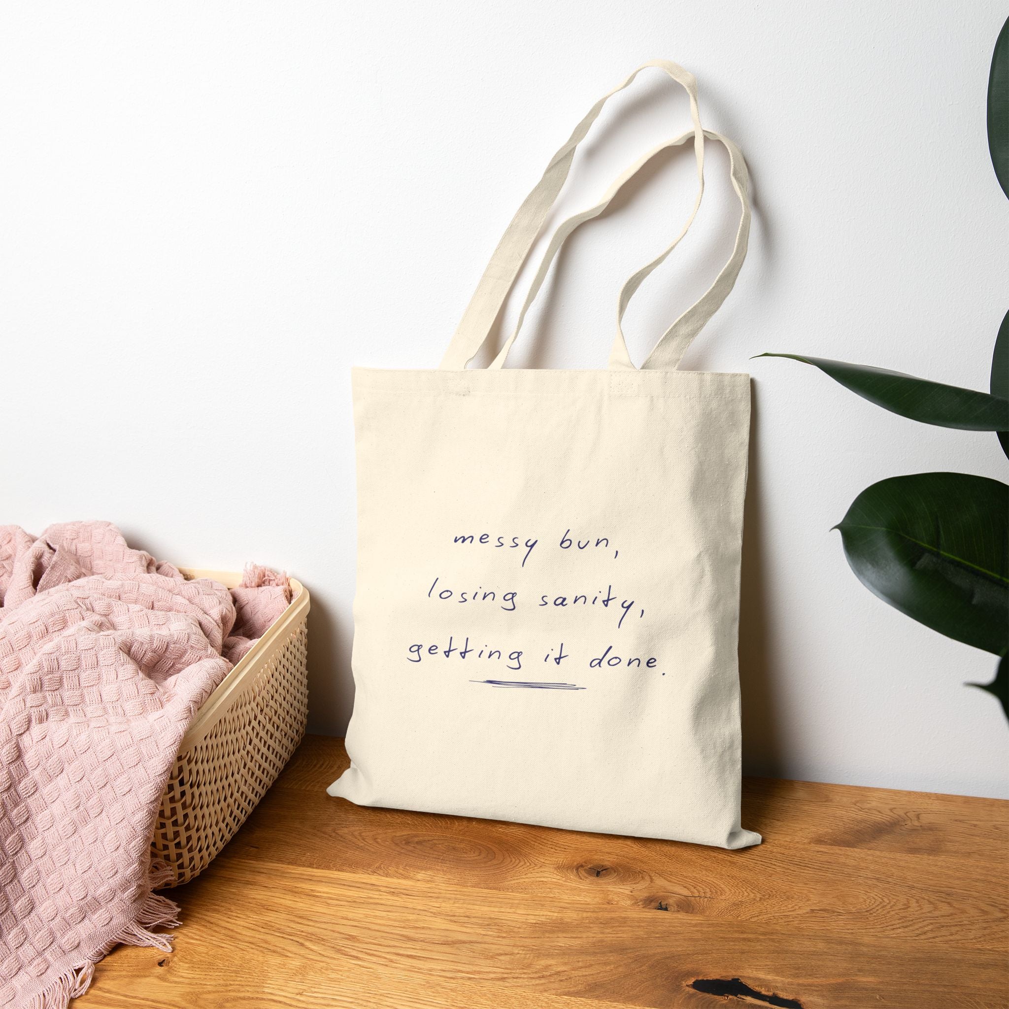 Messy Bun Tote Bag
