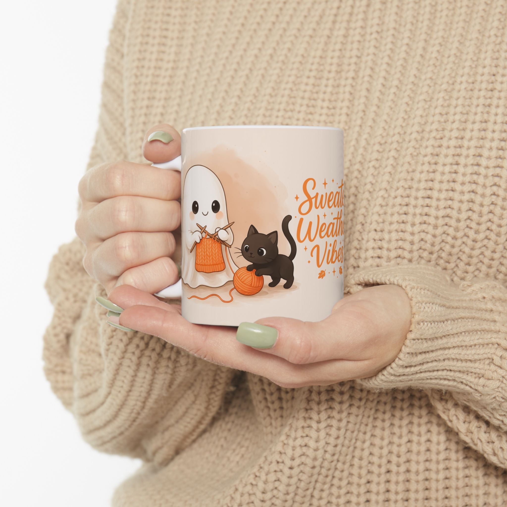 Cozy Cat-Themed Ceramic Mug