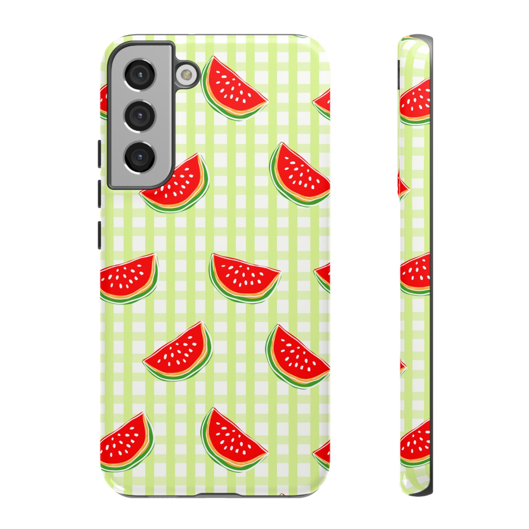 Green Plaided Pattern Watermelon