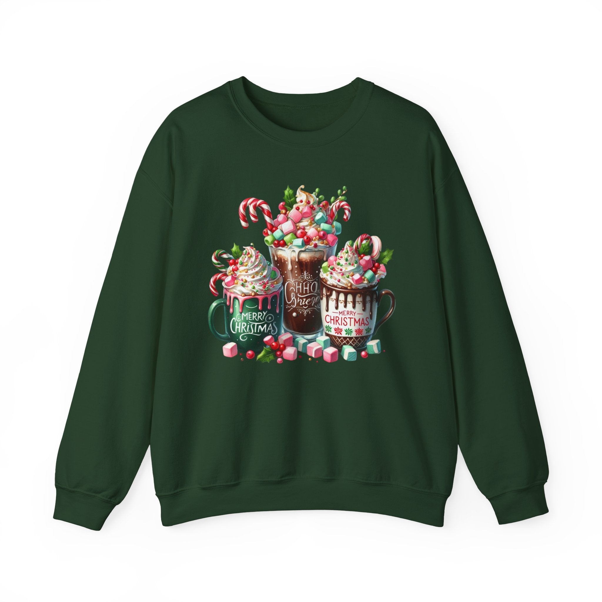 Cozy Holiday Sweatshirt with Hot Cocoa