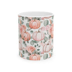 Fall Floral Pumpkin Ceramic Mug