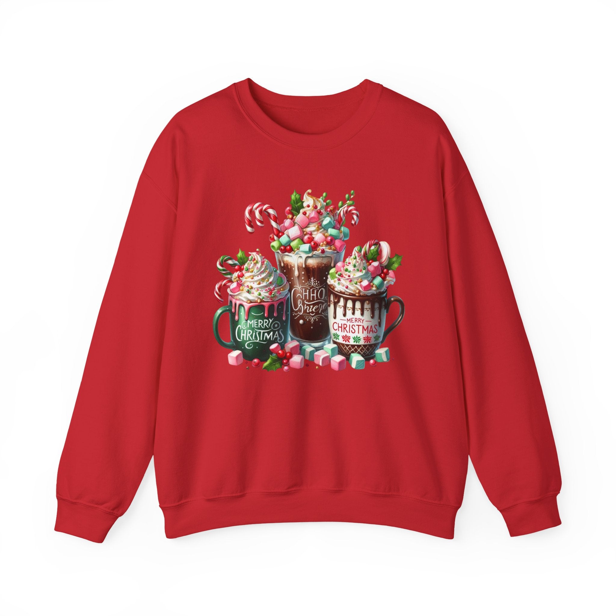 Cozy Holiday Sweatshirt with Hot Cocoa