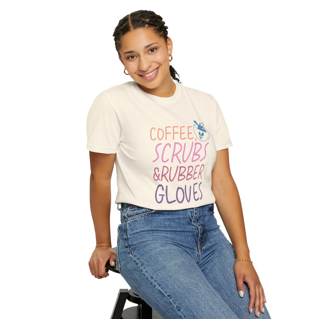 Coffee Scrubs & Rubber Gloves Nurse T-Shirt