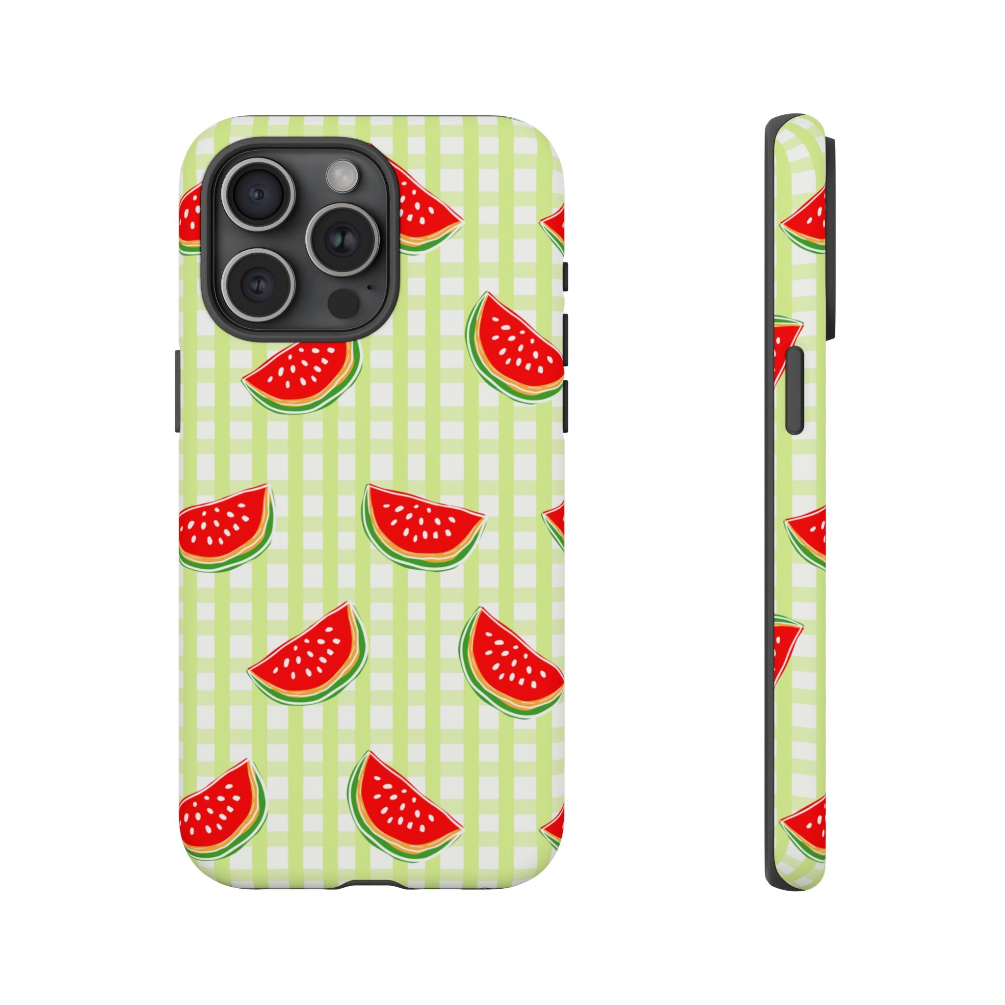 Green Plaided Pattern Watermelon