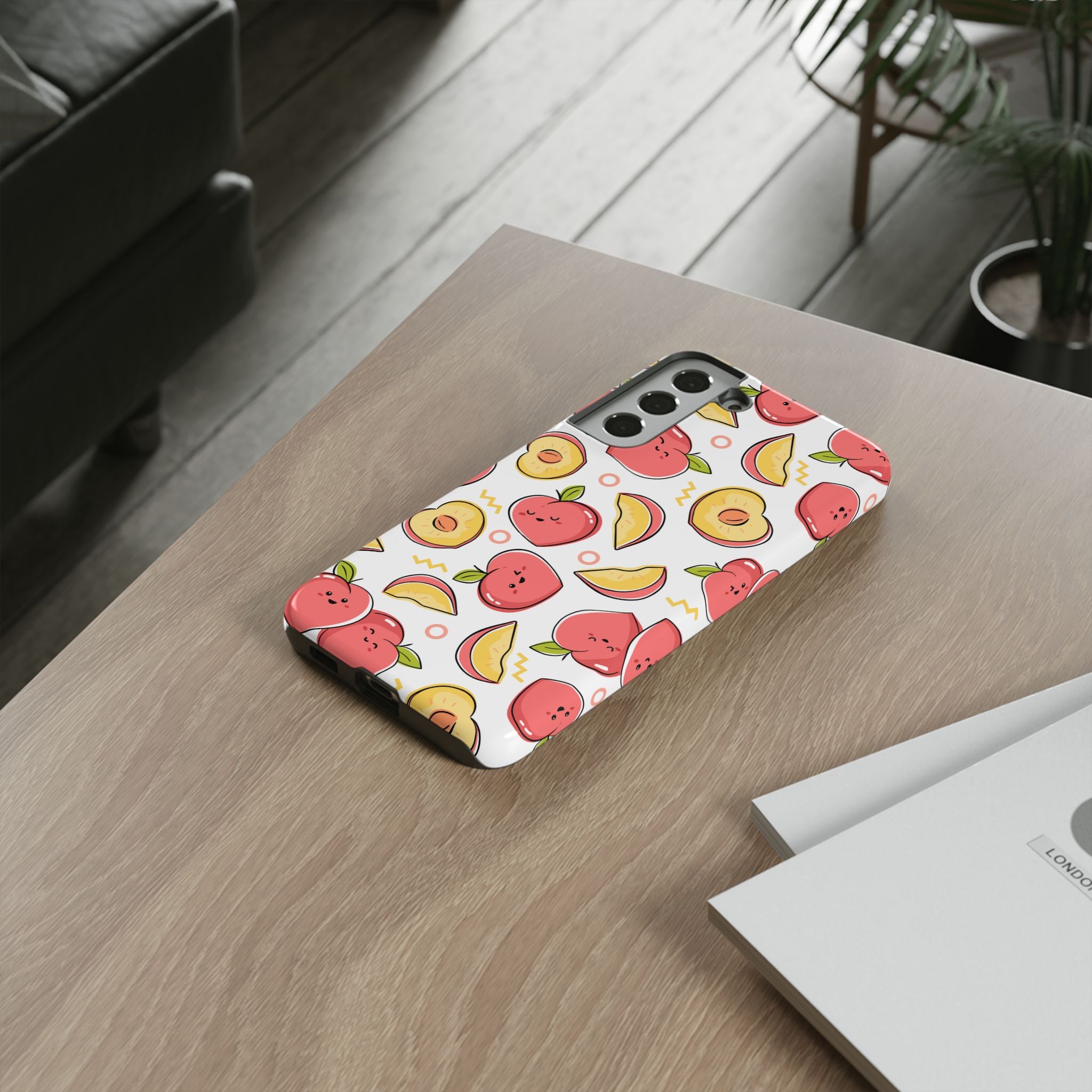 Phone Cases - Peach Patterned Tough Cases