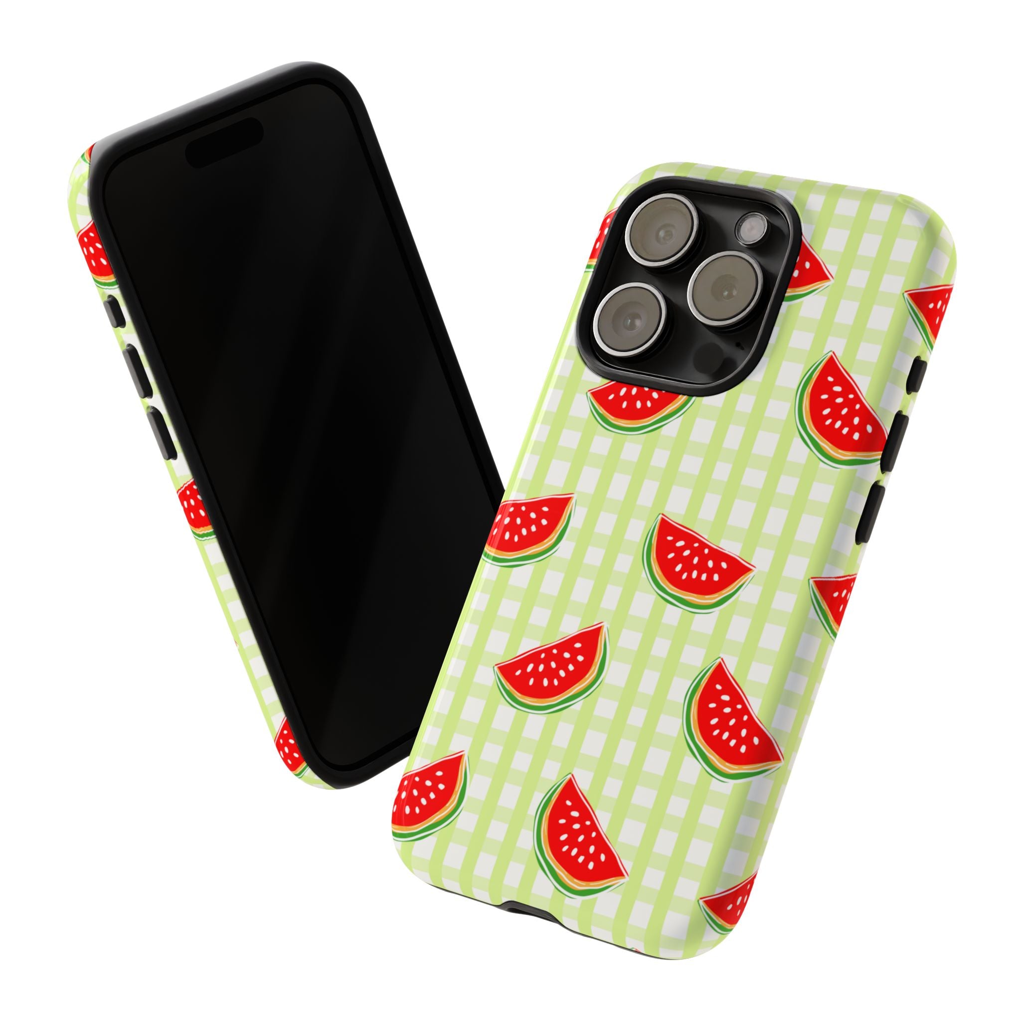 Green Plaided Pattern Watermelon
