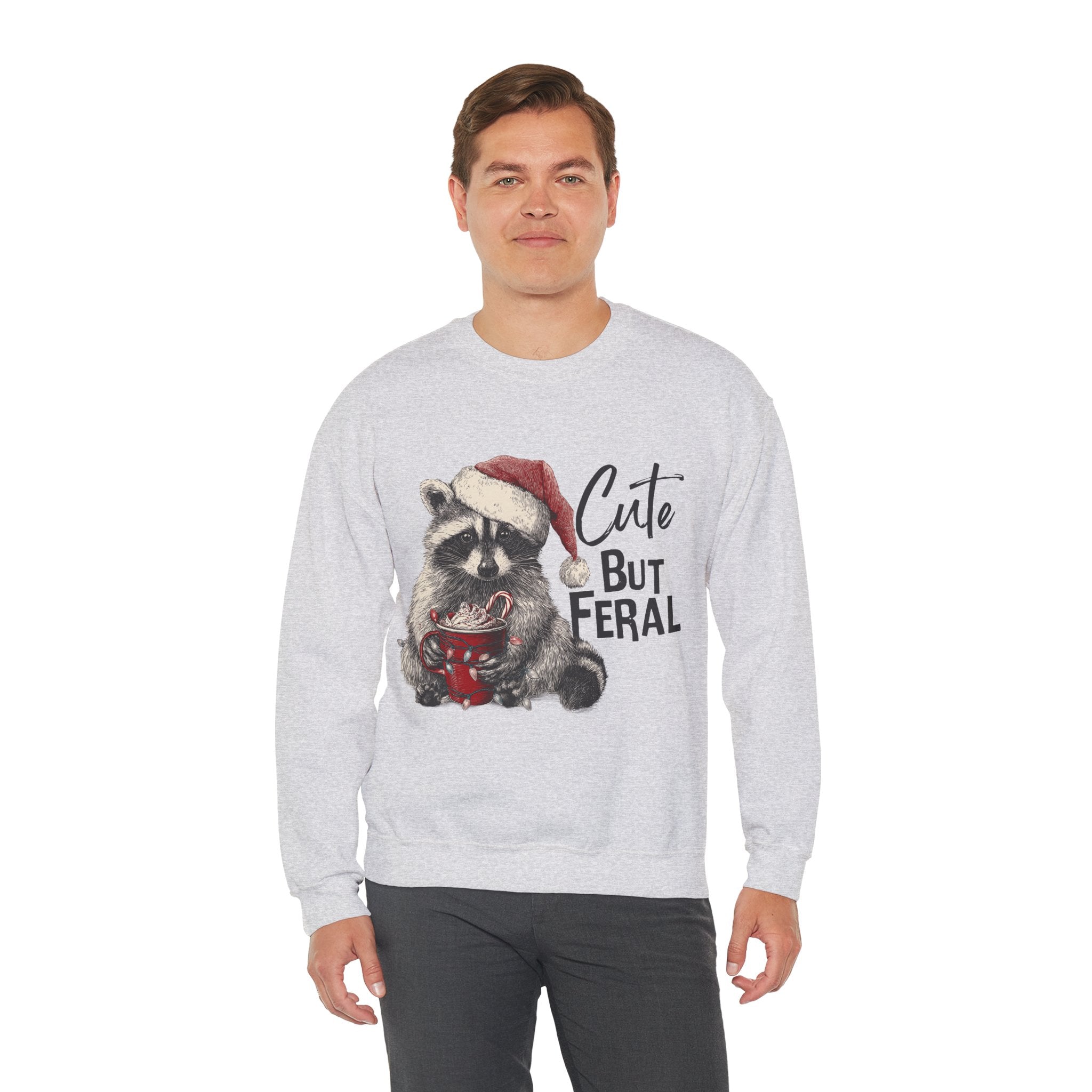 Cute But Feral Christmas Sweatshirt