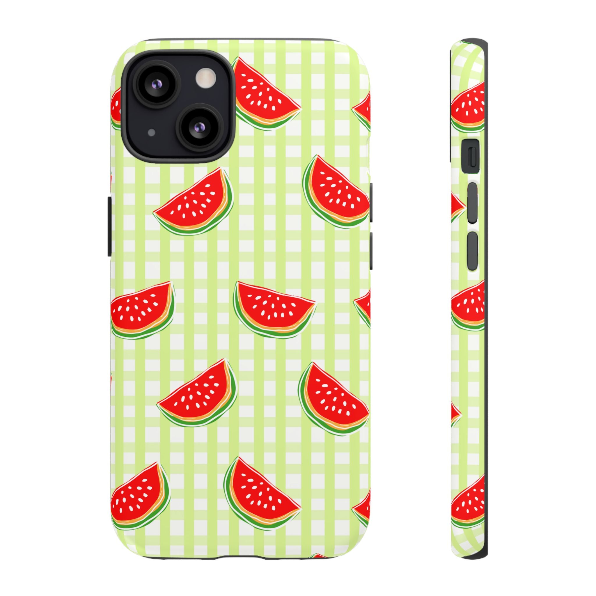 Green Plaided Pattern Watermelon
