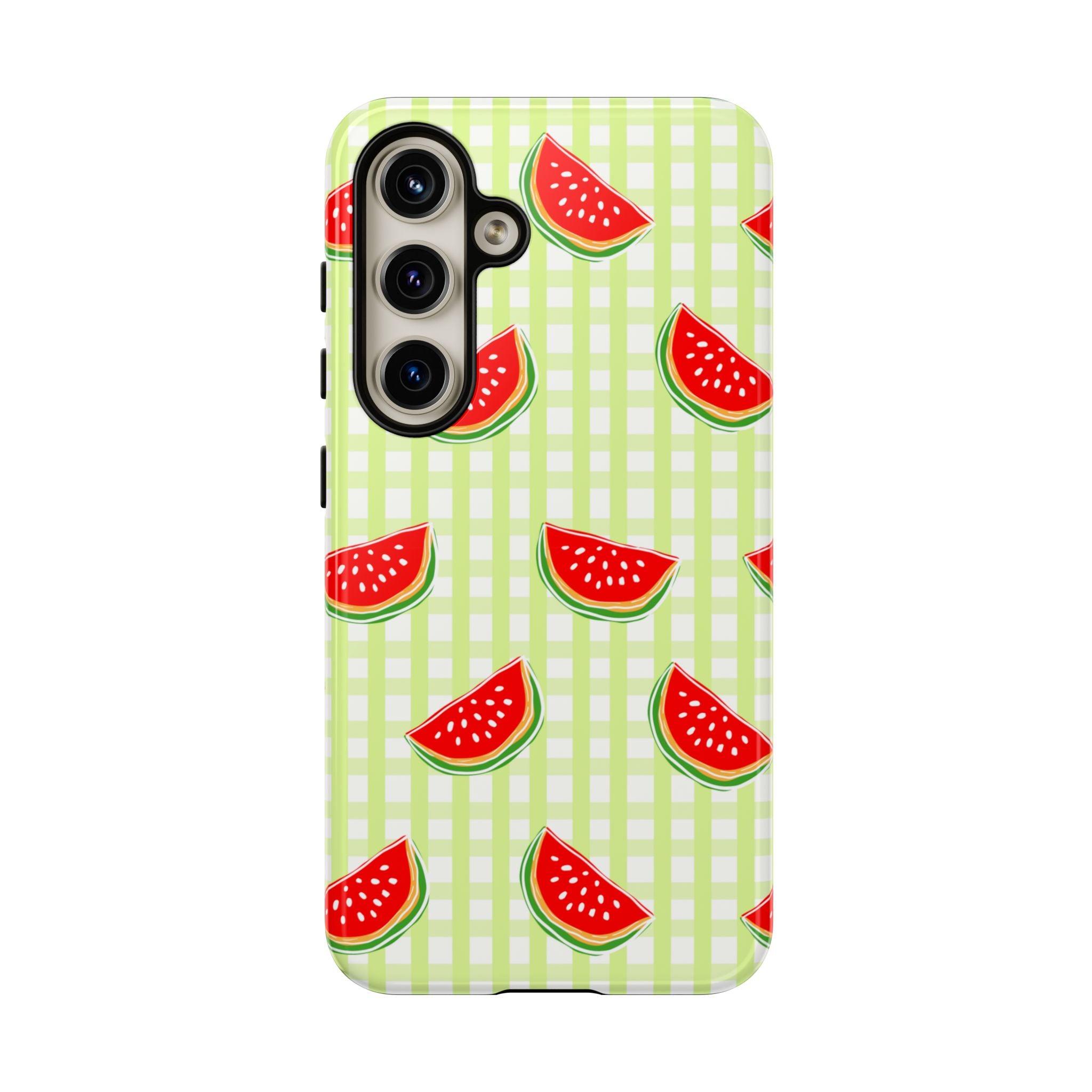 Green Plaided Pattern Watermelon
