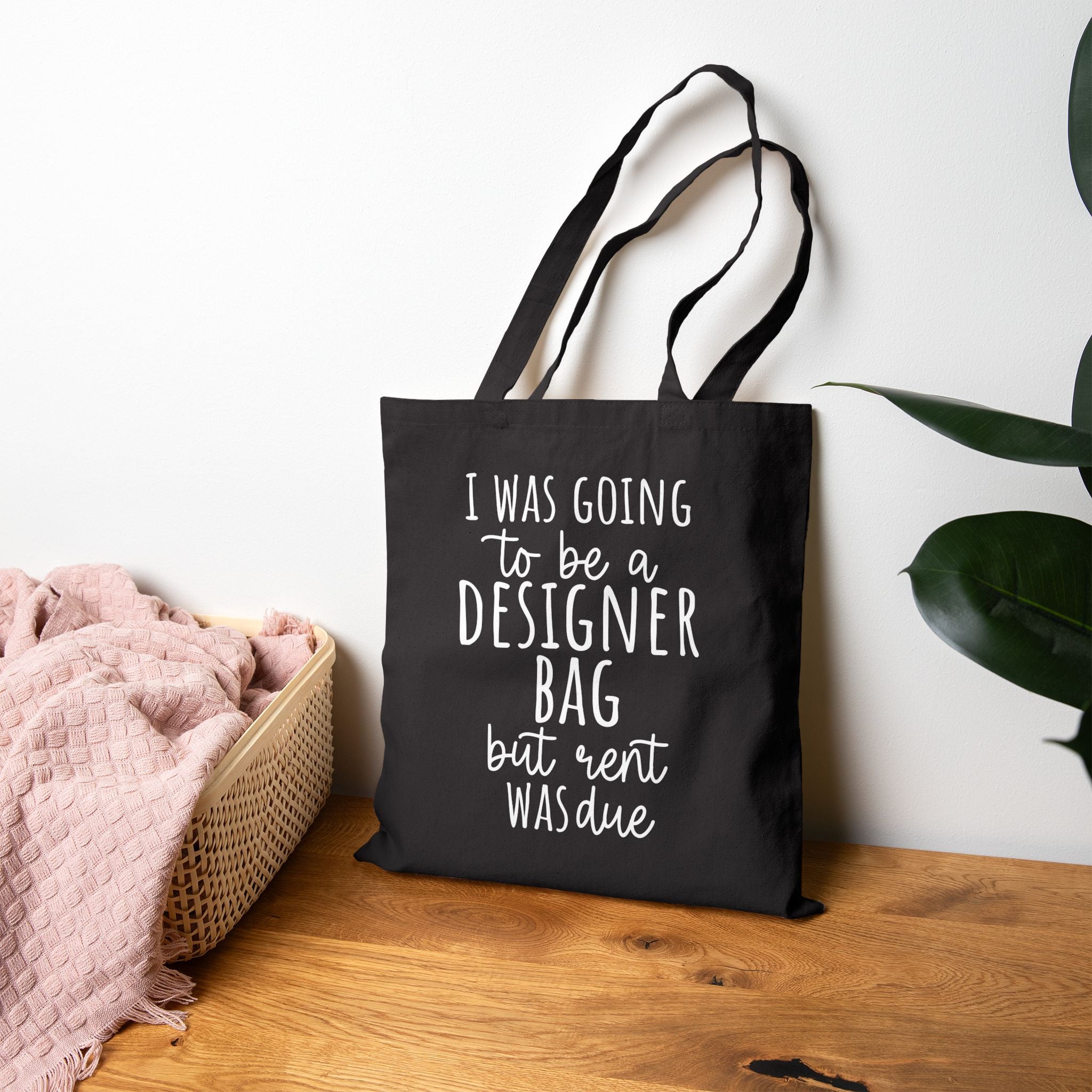 Designer Bag Quote Cotton Tote