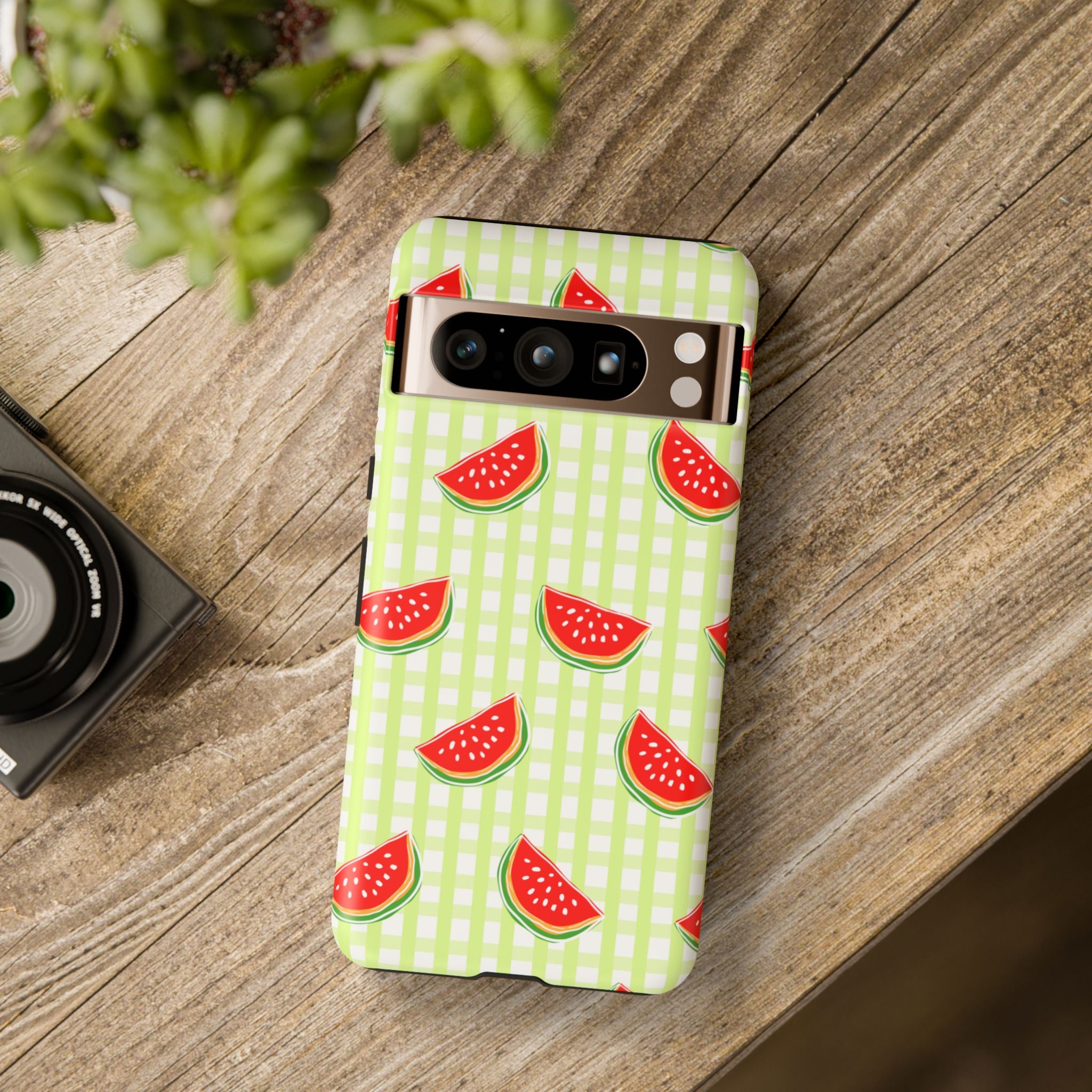 Green Plaided Pattern Watermelon