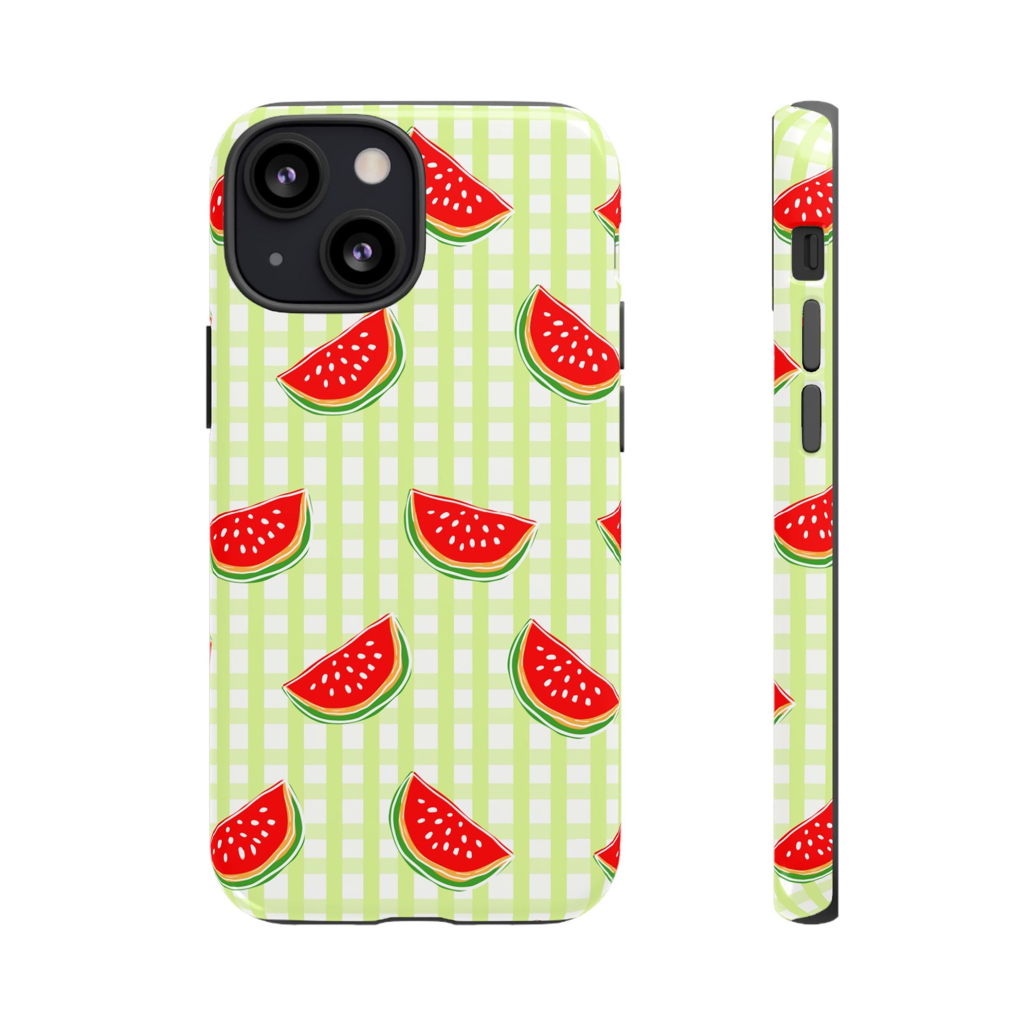 Green Plaided Pattern Watermelon