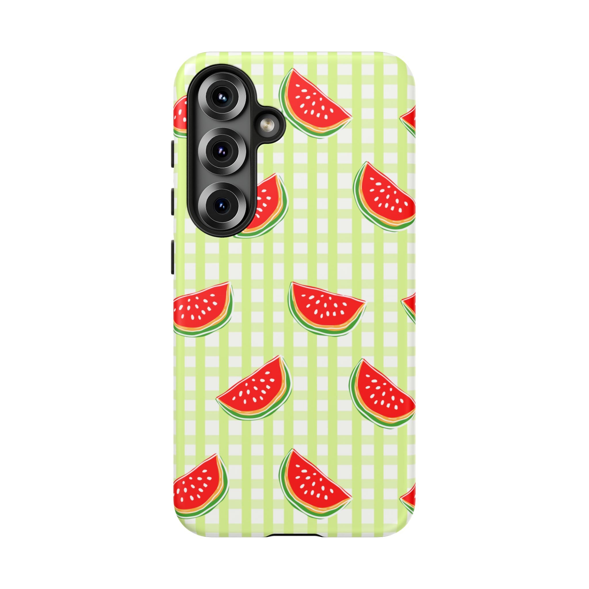 Green Plaided Pattern Watermelon