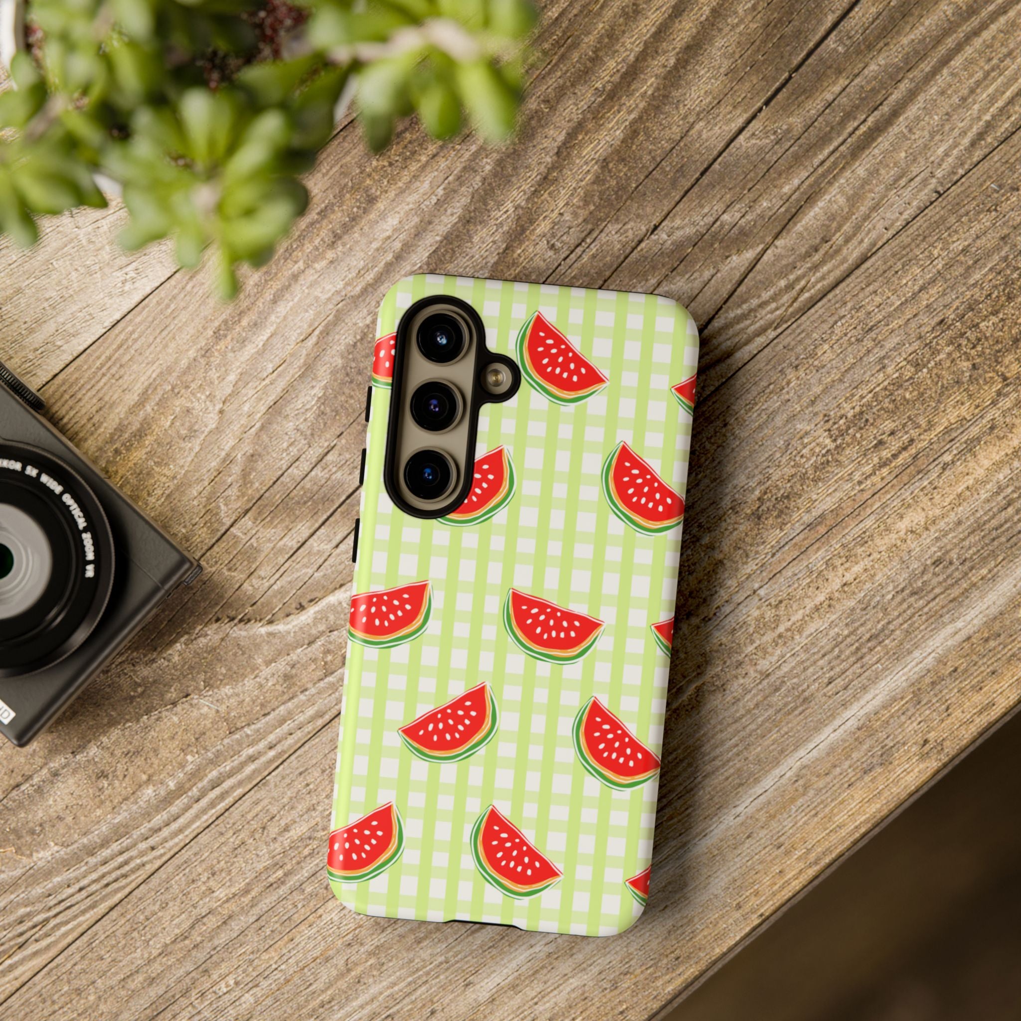 Green Plaided Pattern Watermelon