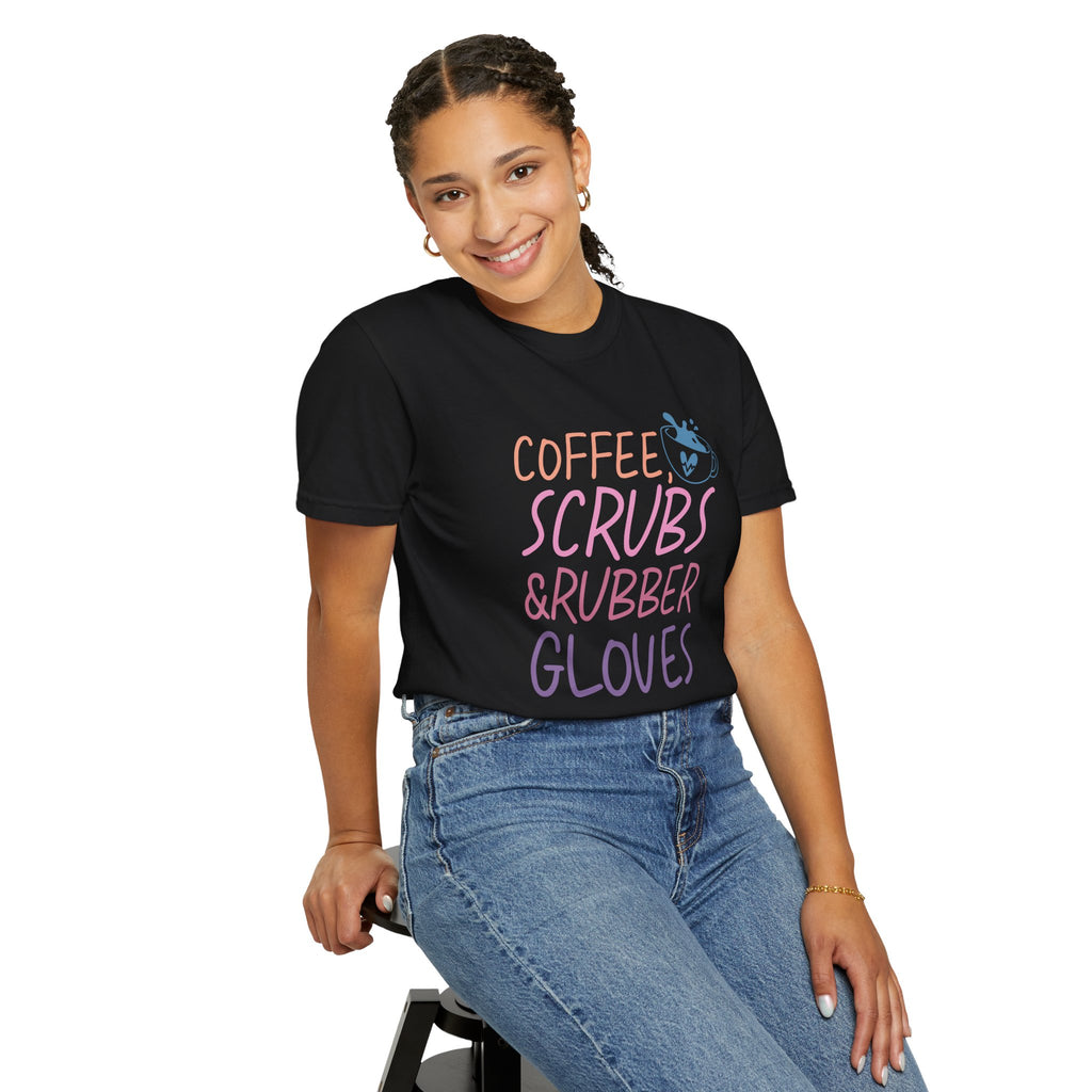 Coffee Scrubs & Rubber Gloves Nurse T-Shirt