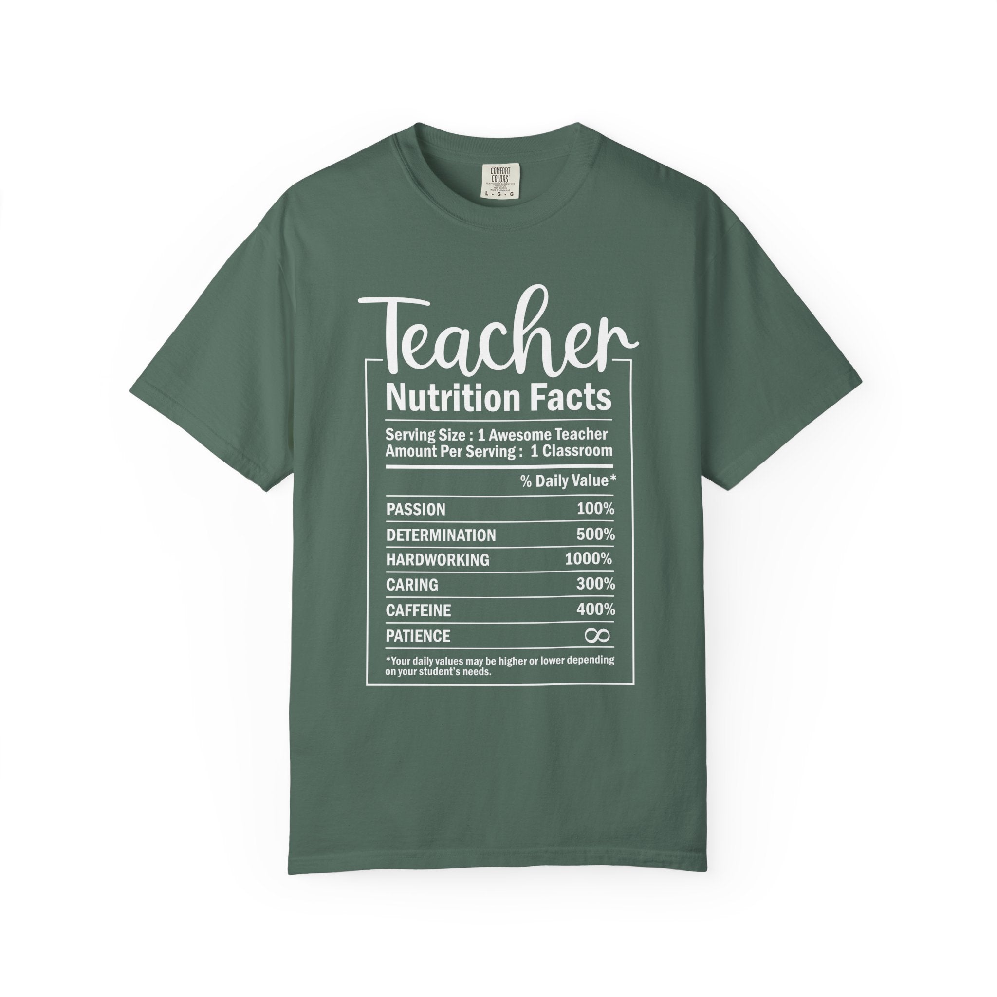 Teacher Nutrition Facts T-Shirt
