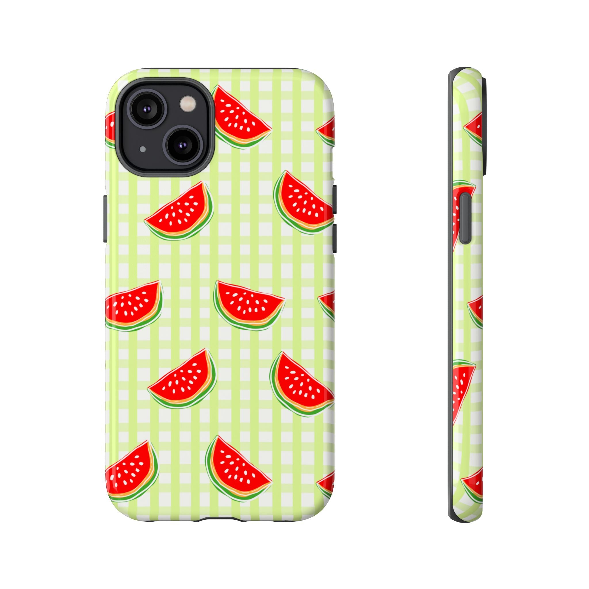Green Plaided Pattern Watermelon