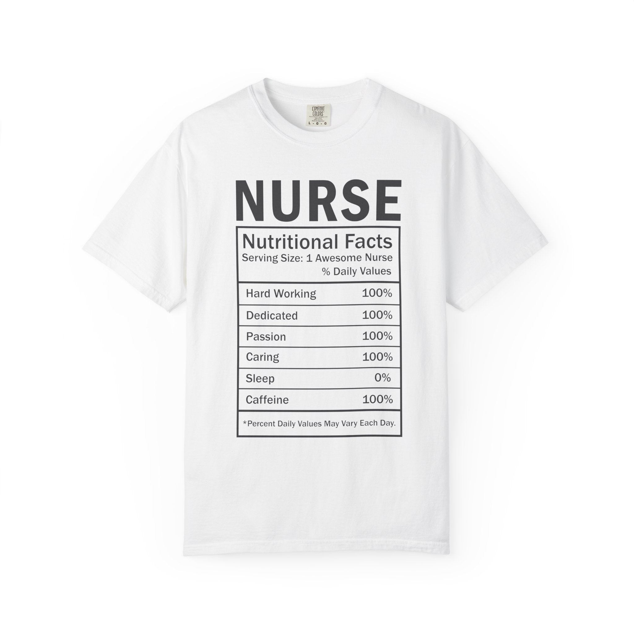 Nurse Nutritional Facts T-shirt