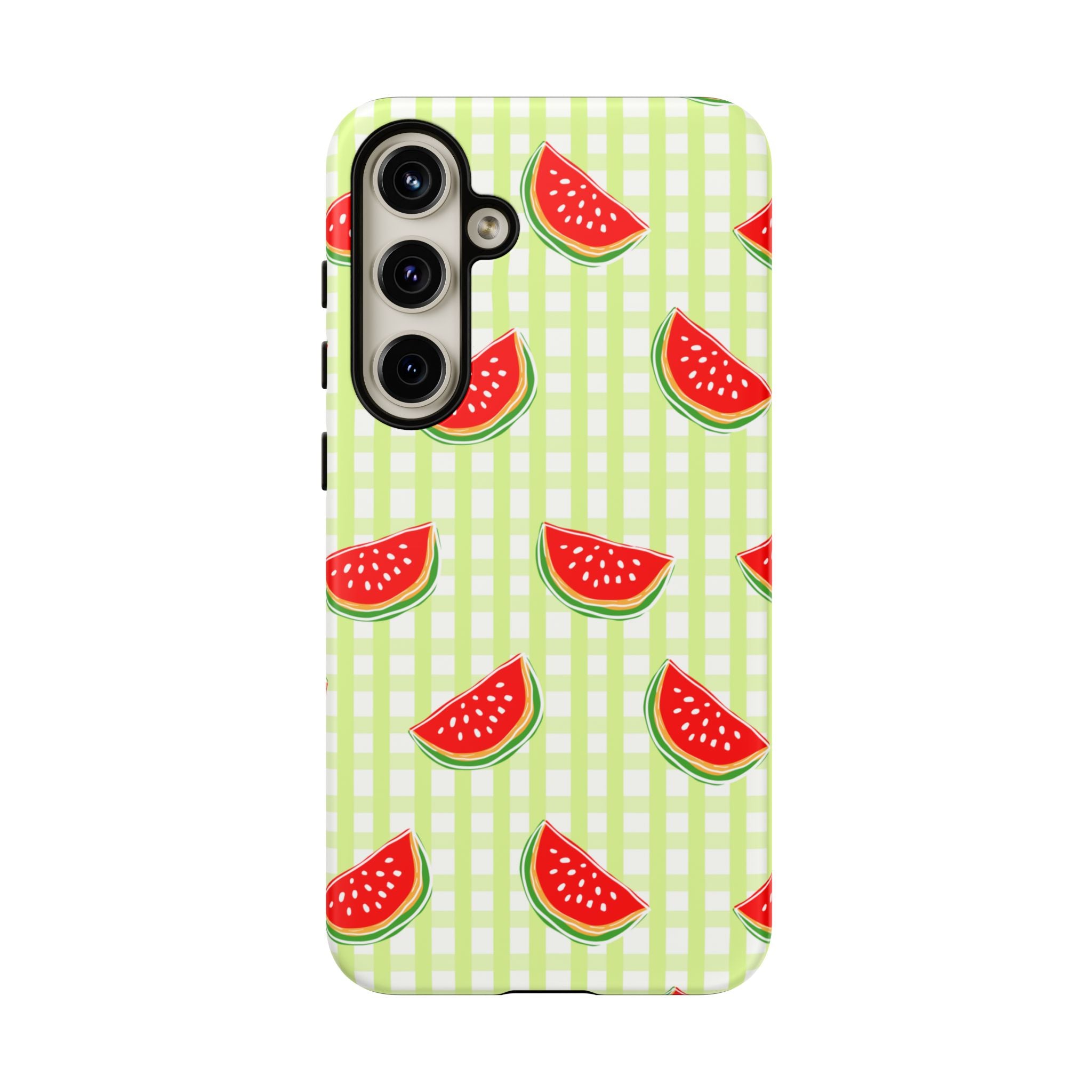 Green Plaided Pattern Watermelon