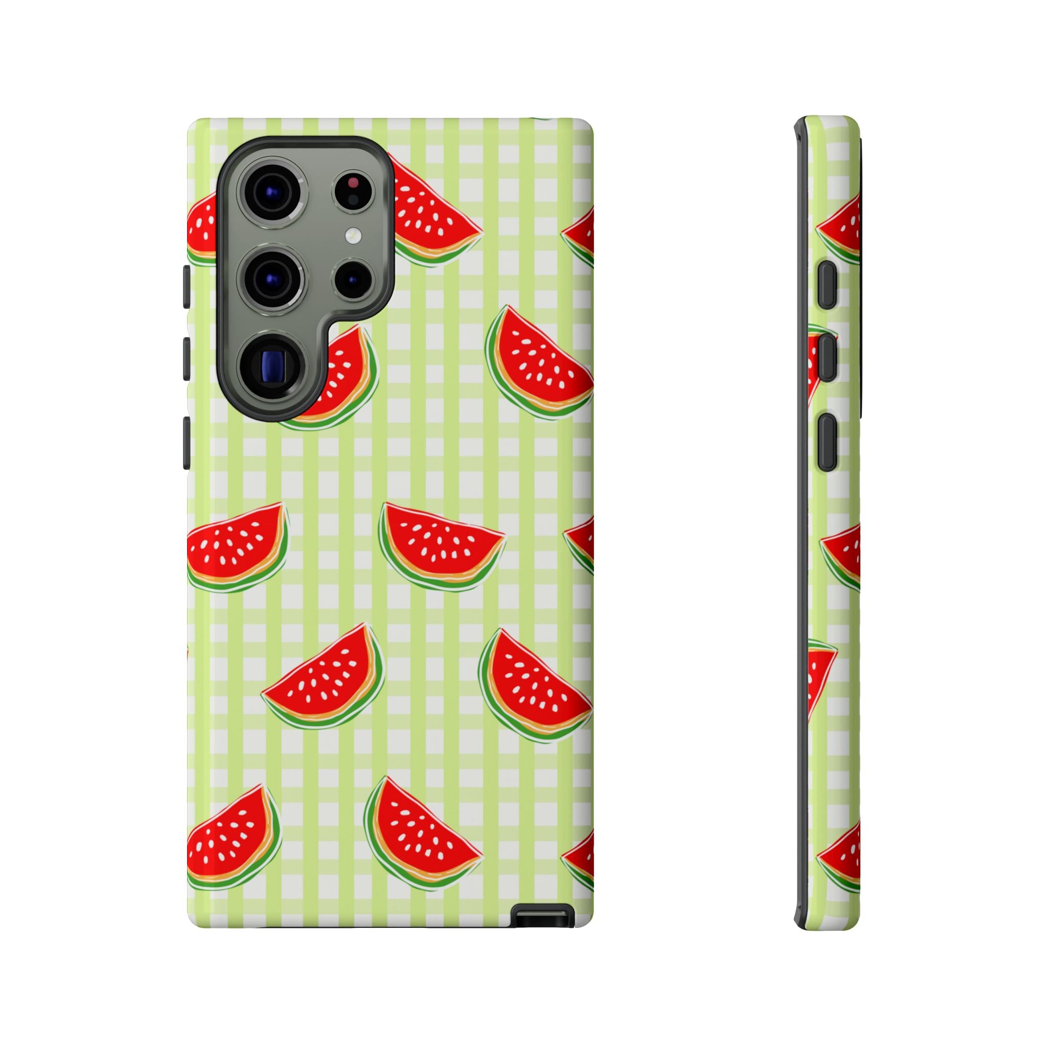 Green Plaided Pattern Watermelon