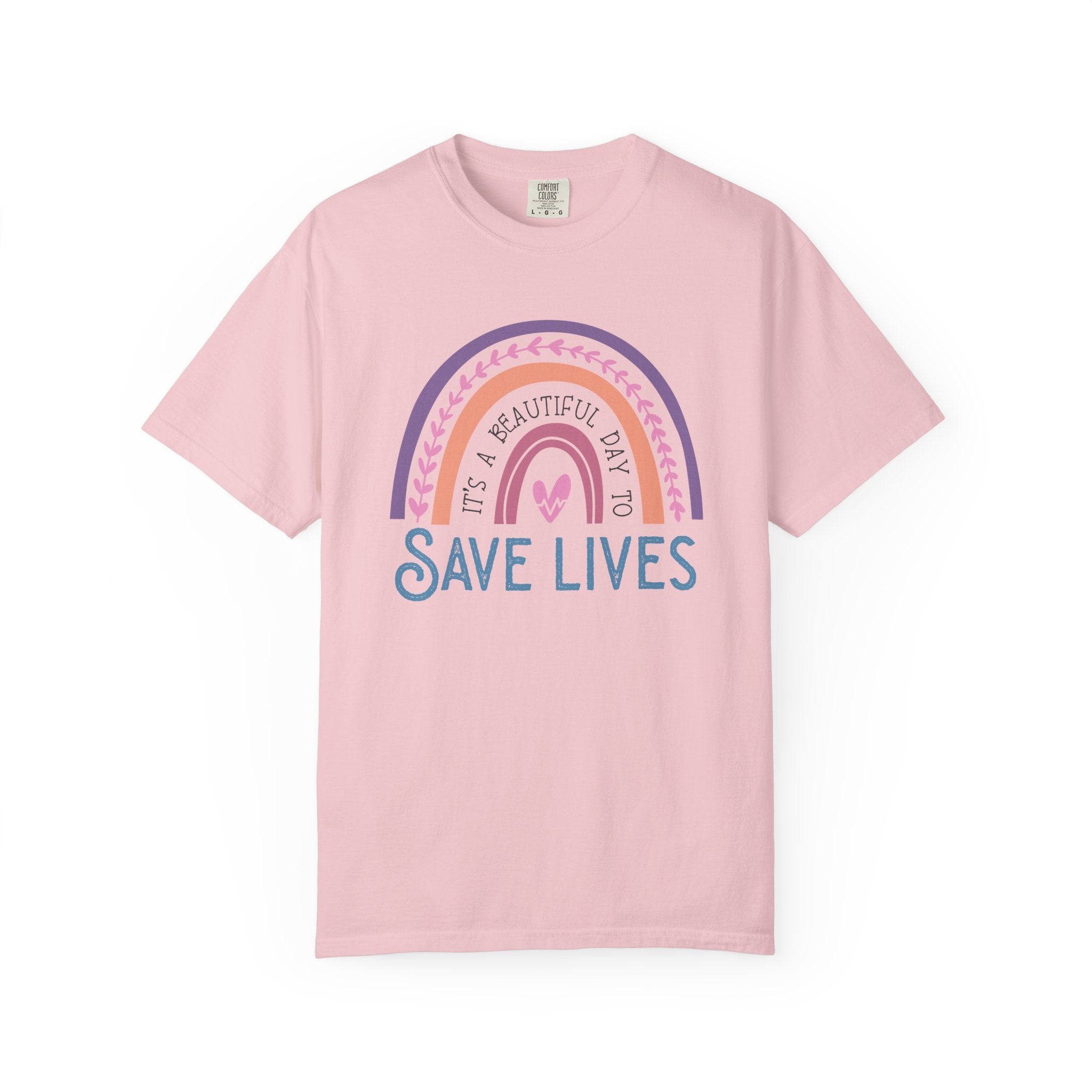 Save Lives Rainbow Nurse T-Shirt