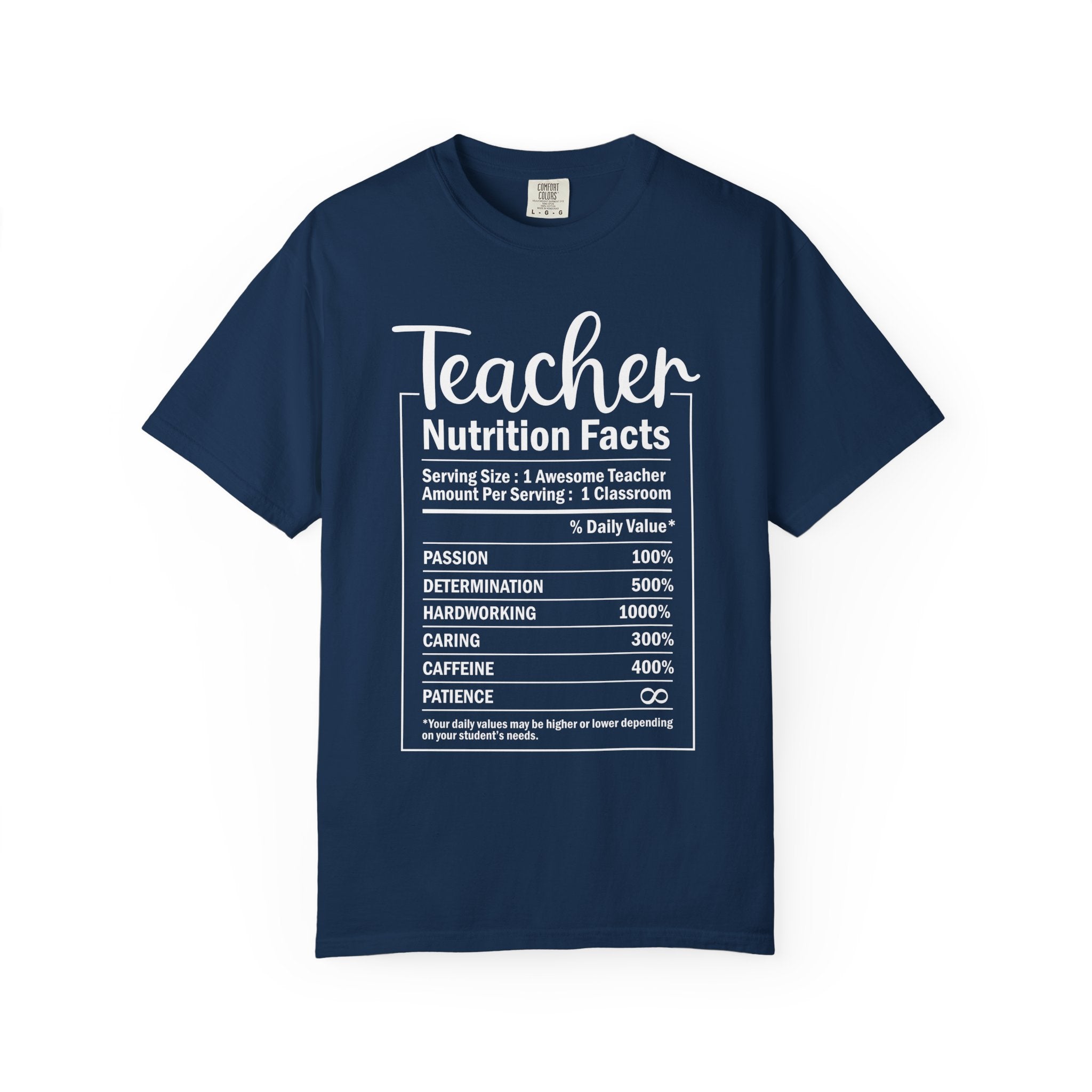 Teacher Nutrition Facts T-Shirt