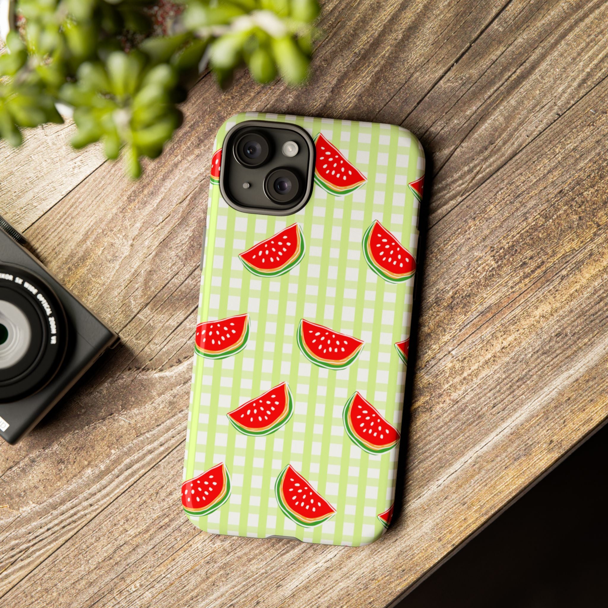 Green Plaided Pattern Watermelon